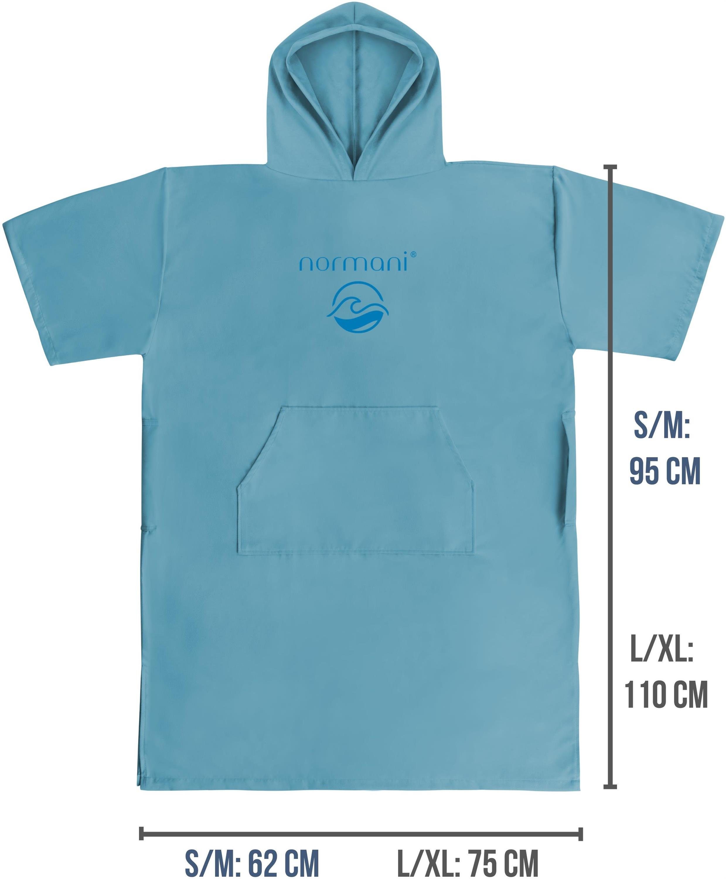 normani Badeponcho Damen Mikrofaser Badeponcho Siargao, Polyester, Kapuze, Schlupf, Bade Handtuch mit Ärmeln aus recyceltem Material – Bild 4 von 5