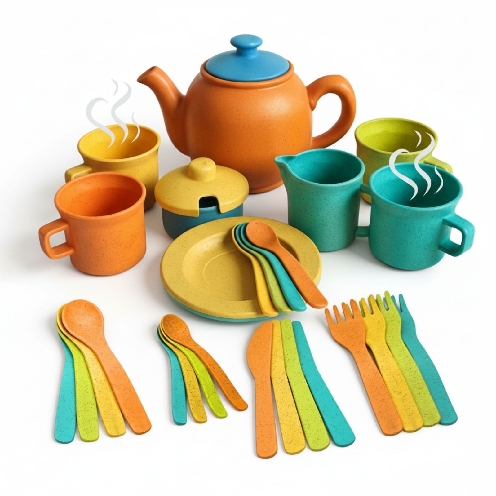 alldoro Spielgeschirr Kinderküchen Teeservice mit Besteck, 32-teilig, für K günstig online kaufen
