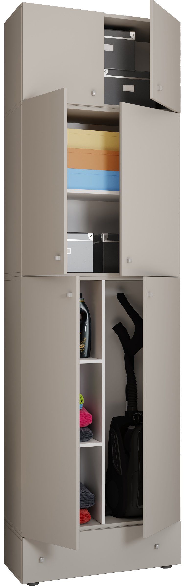 VCM Mehrzweckschrank Holz Besenschrank Staubsauger Putzschrank günstig online kaufen