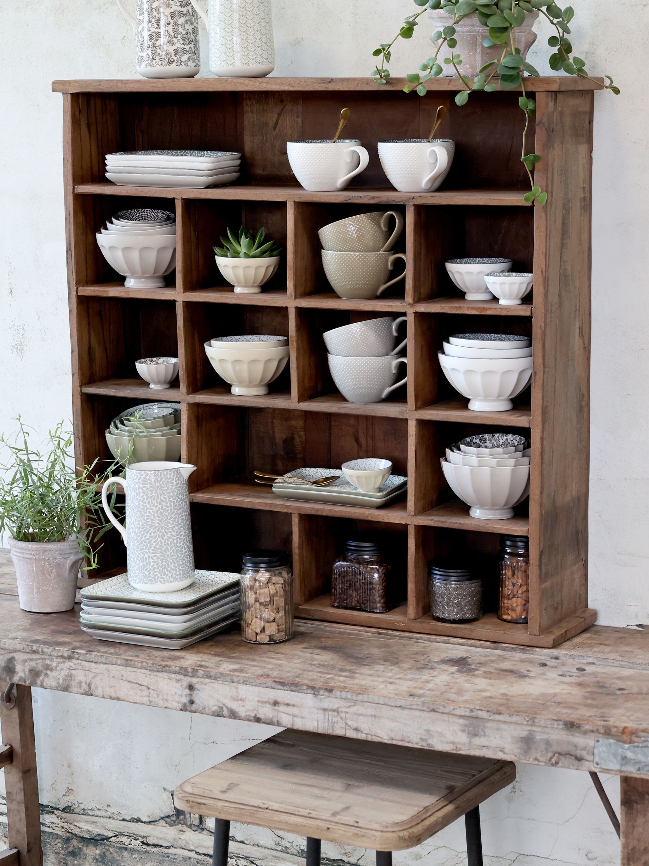 Chic Antique Wandregal Wandregal Regal Holzregal Holz H 85cm x L 88cm Chic Antique 41066200