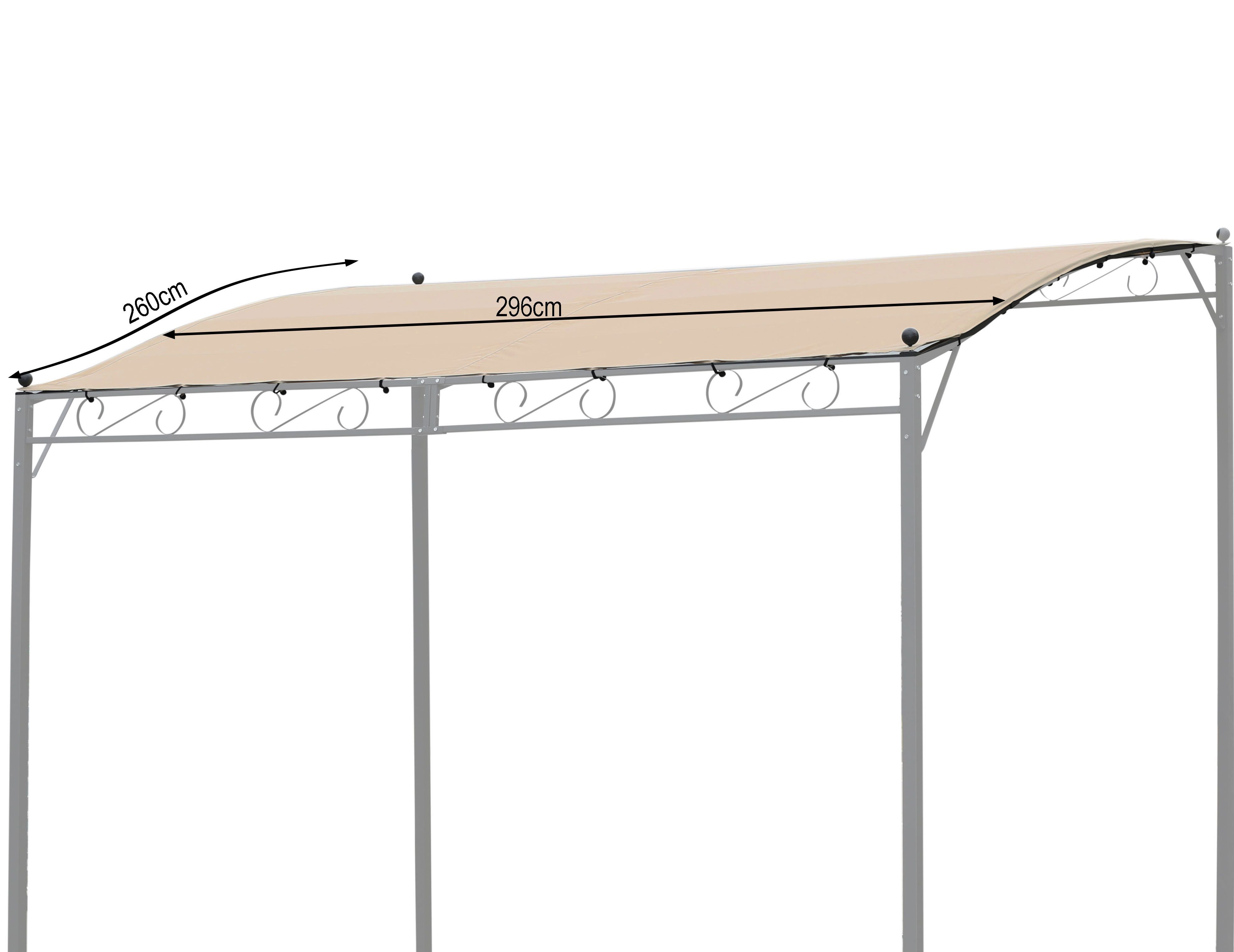 Quick Star Anbaupavillon Ersatzdach 250x300cm Sand, günstig online kaufen