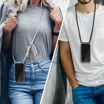 CoolGadget Handykette Handyhülle mit Handyband für Apple iPhone 14 Plus 6,7 Zoll, Case zum Umhängen Kette Halsband Kordel mit Hülle für iPhone 14 Plus