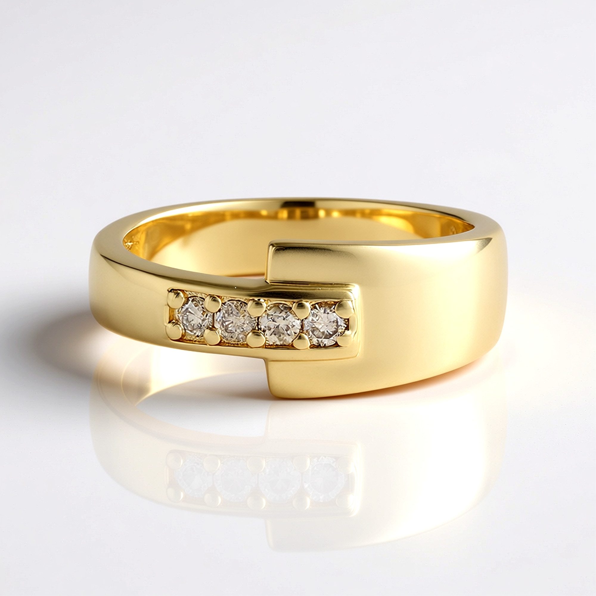 Cavill Diamantring Schokoladen-Diamant-Ring aus vergoldetem Silber (1-tlg)