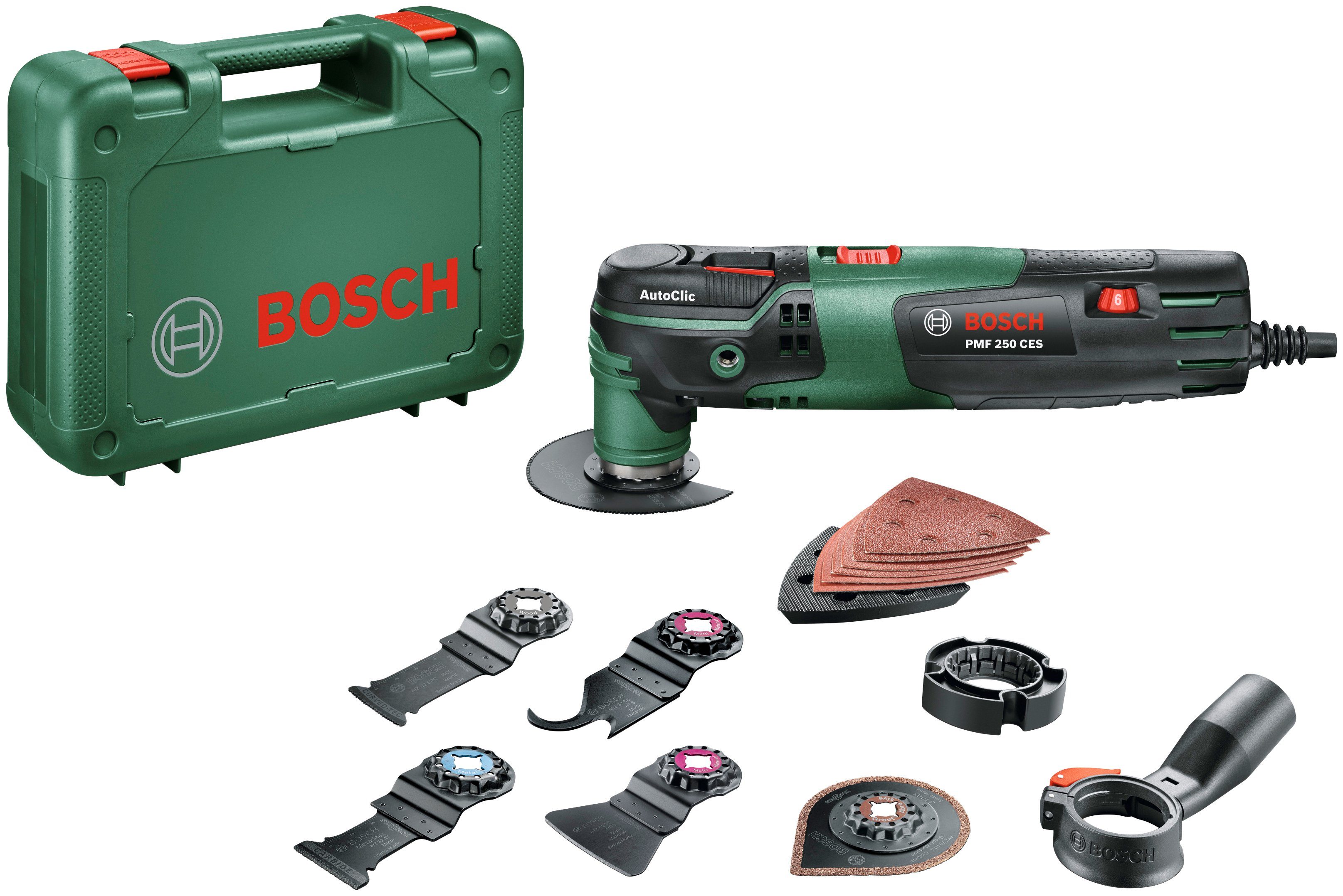 Hochklassig Bosch Home & Garden Elektro-Multifunktionswerkzeug Set, W 250 PMF CES, 250 250 W