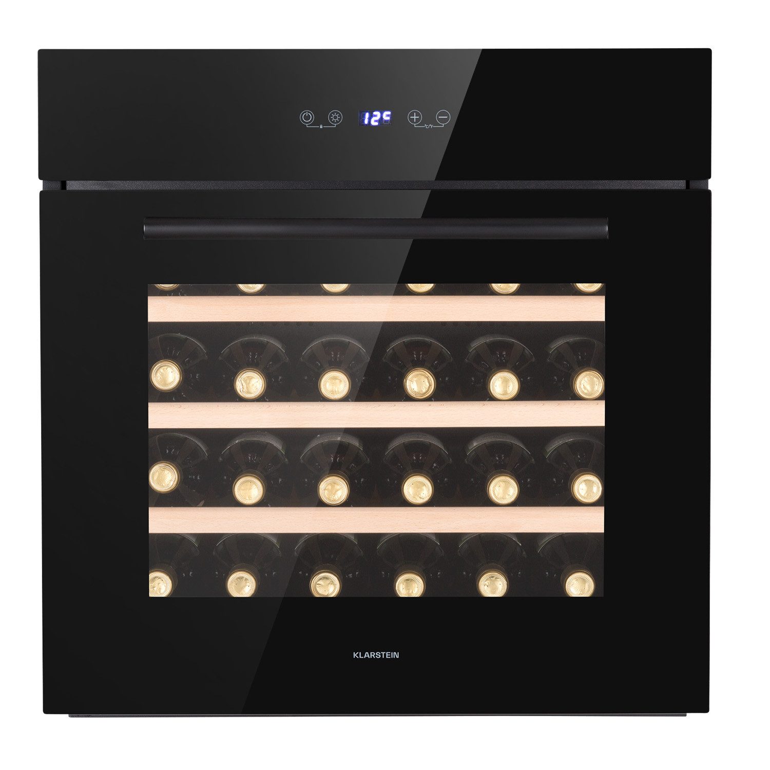 Klarstein Weinkühlschrank Vinsider 30 Built-In Uno, für 30 Standardflaschen á 0,75l,Wein Flaschenkühlschrank Weintemperierschrank Weinschrank Kühlschrank