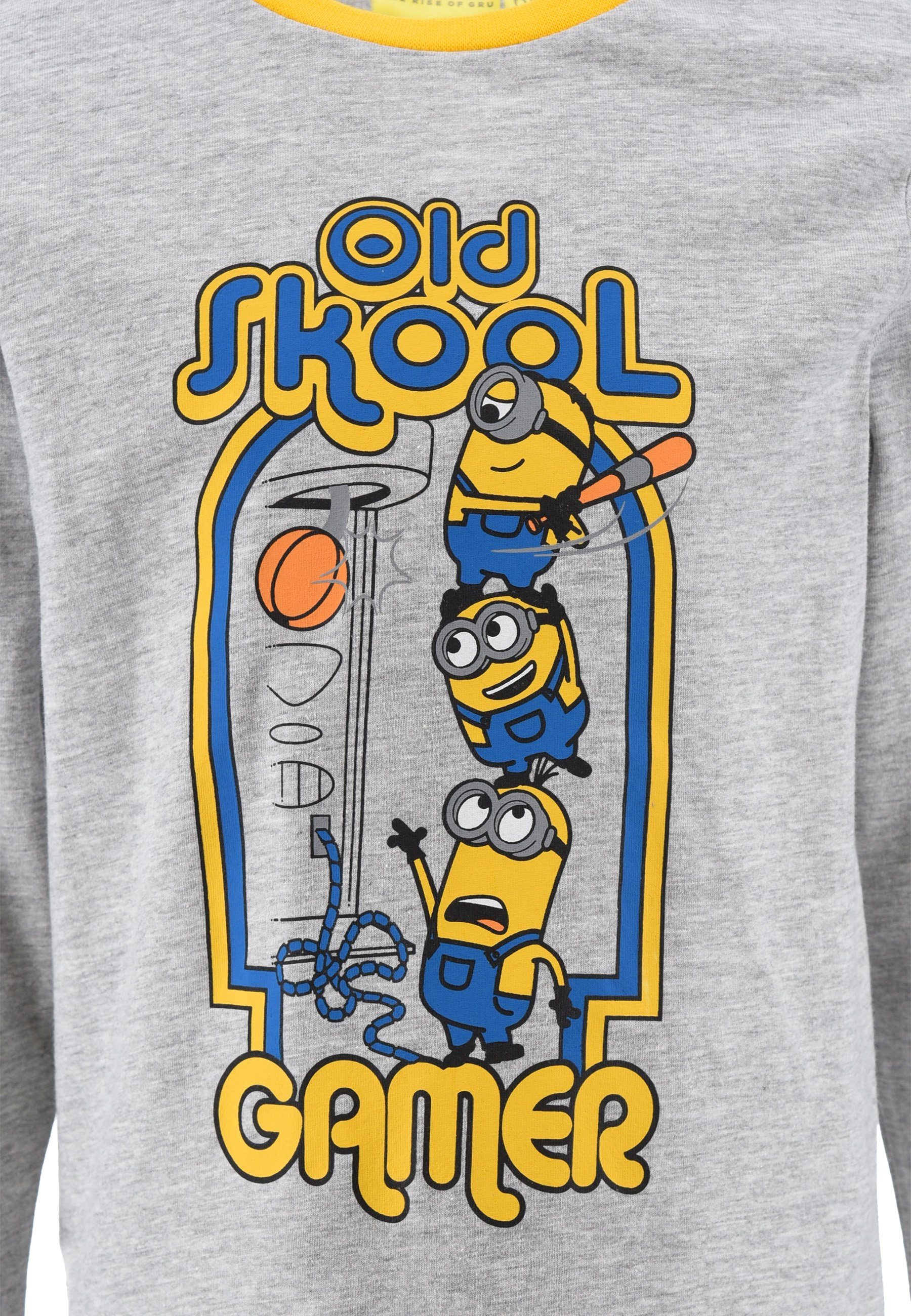 tlg) Jungen Minions Grau Kinder Pyjama Schlafanzug (2 Schlaf-set