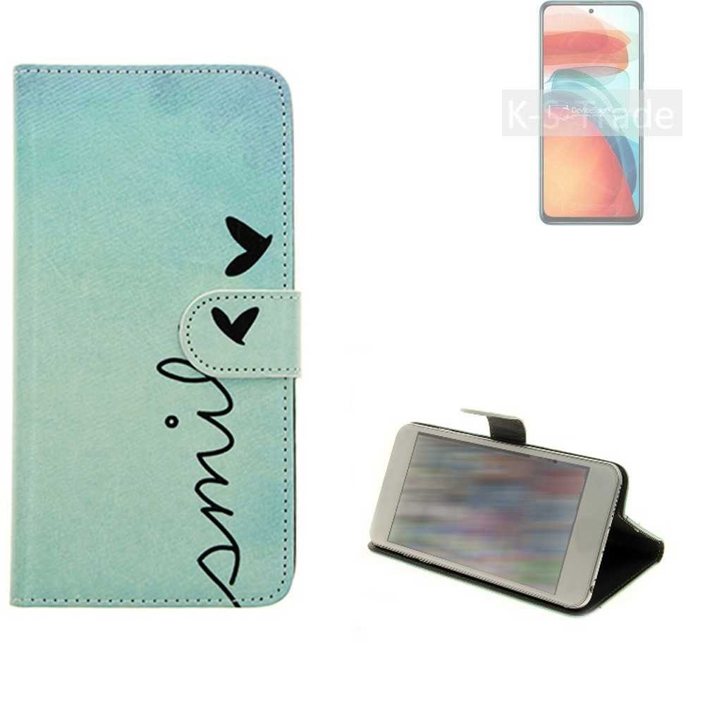 K-S-Trade Handyhülle für Xiaomi Redmi Note 10 Pro China, Schutz Hülle Handy Hülle Hülle Handyhülle cover bookstyle Etui