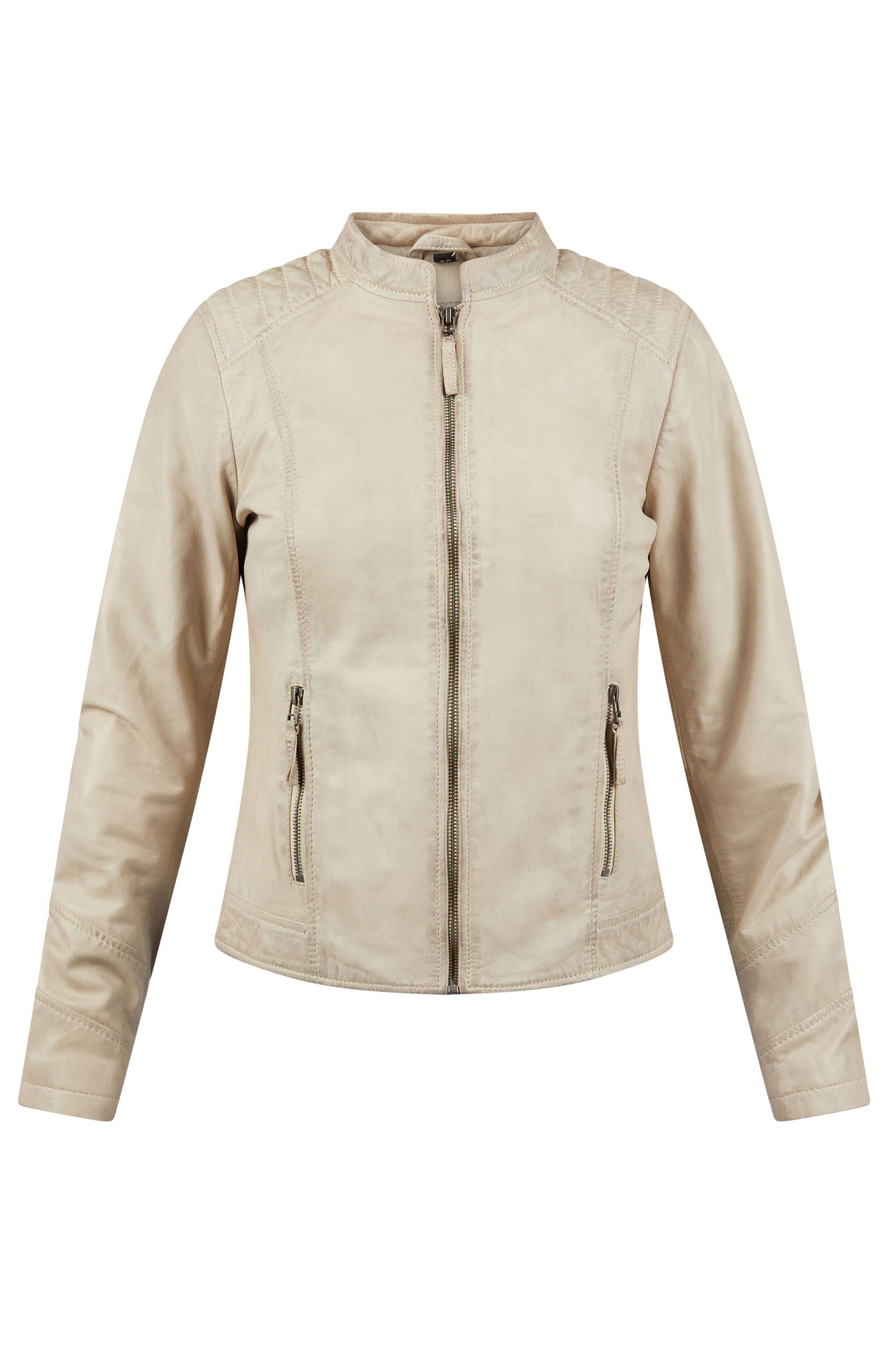 7eleven Lederjacke SESONO (1-St) mit Ziernähten günstig online kaufen