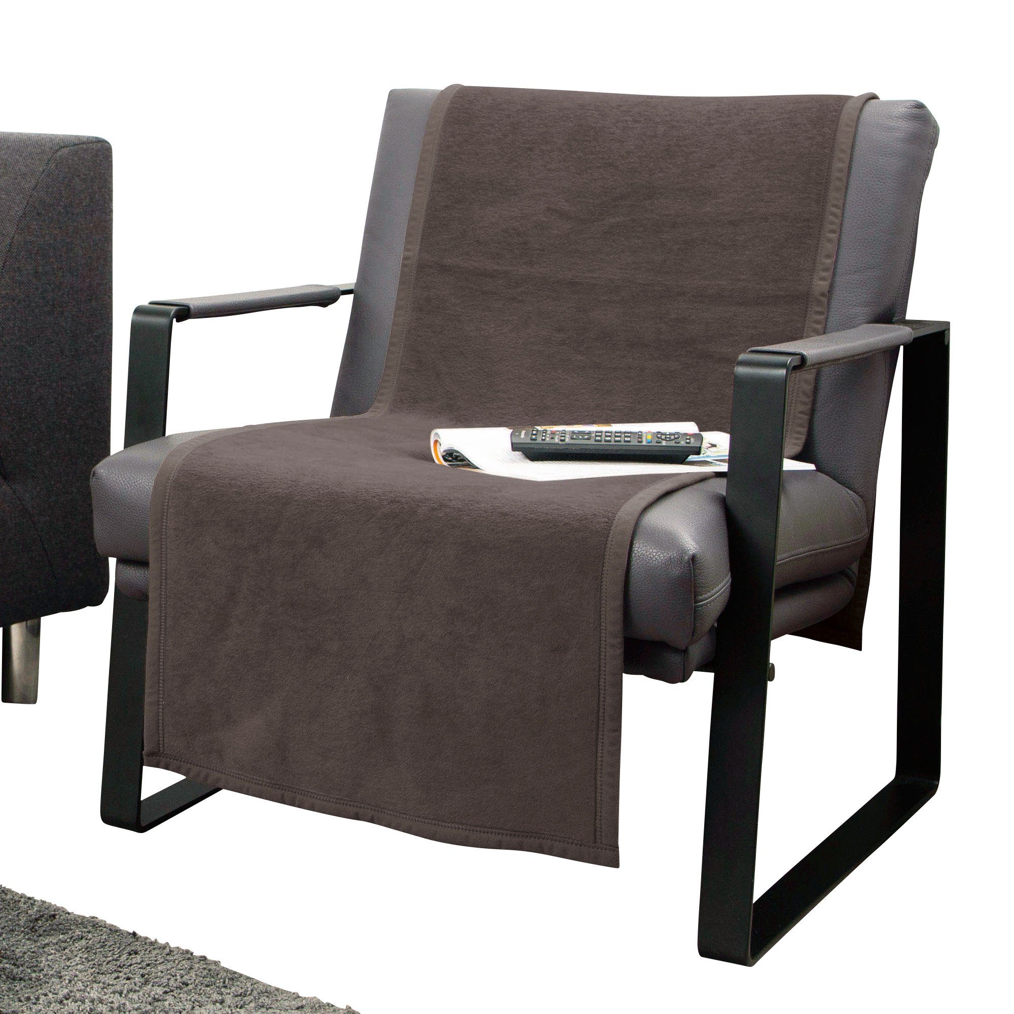 Erwin Müller Sofaläufer Sessel- und Sofaschoner "Triest", Baumwollmischung Uni