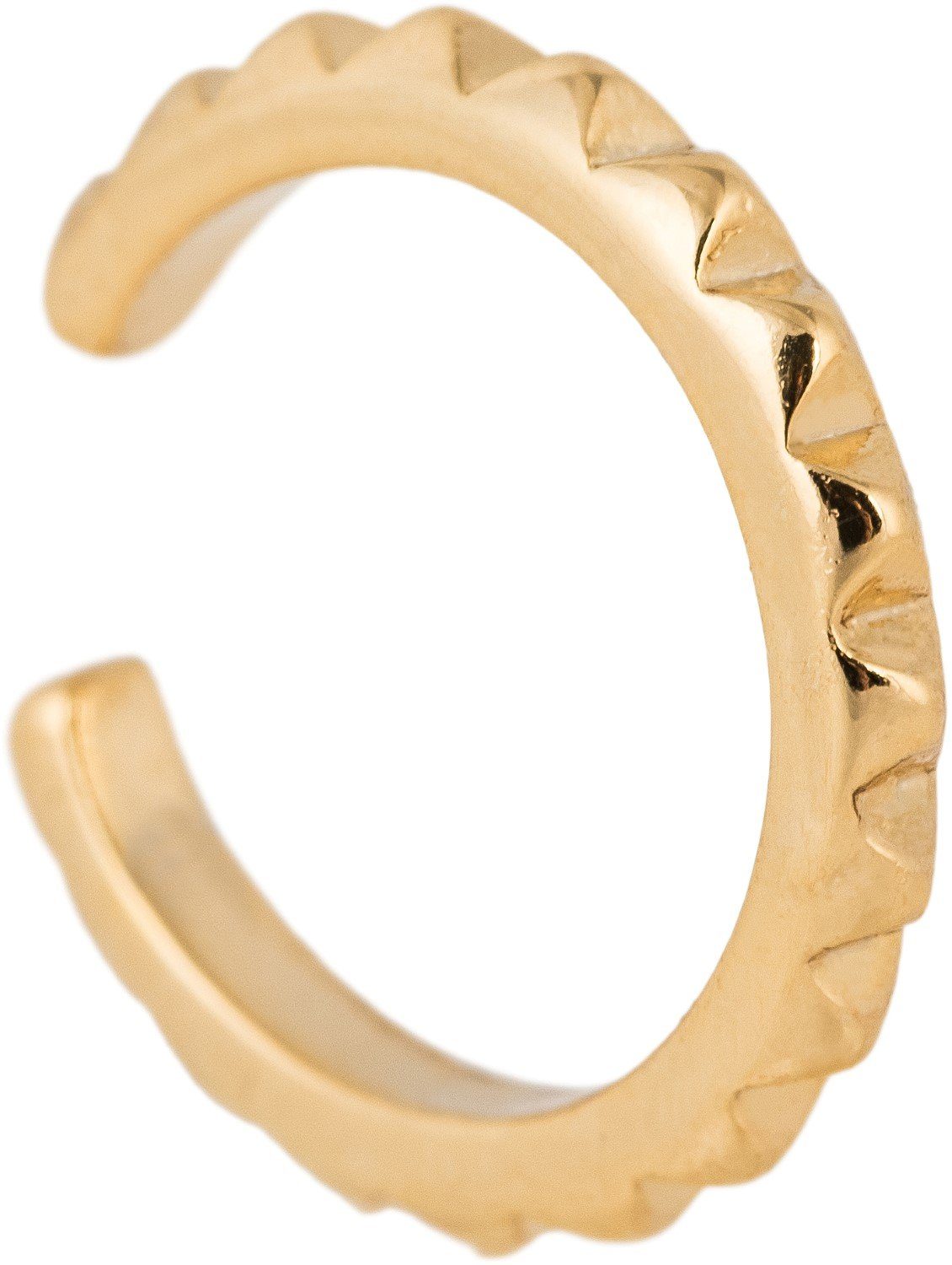 styleBREAKER Ohrklemme Ear Cuff Klemm Ohrring mit Zacken (1, 1-tlg)