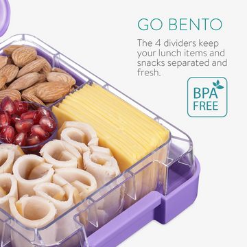 Navaris Lunchbox Bento Box Lunch Box Brotdose Vesperbox - auslaufsicher mit variablen, Kunststoff, (1-tlg)