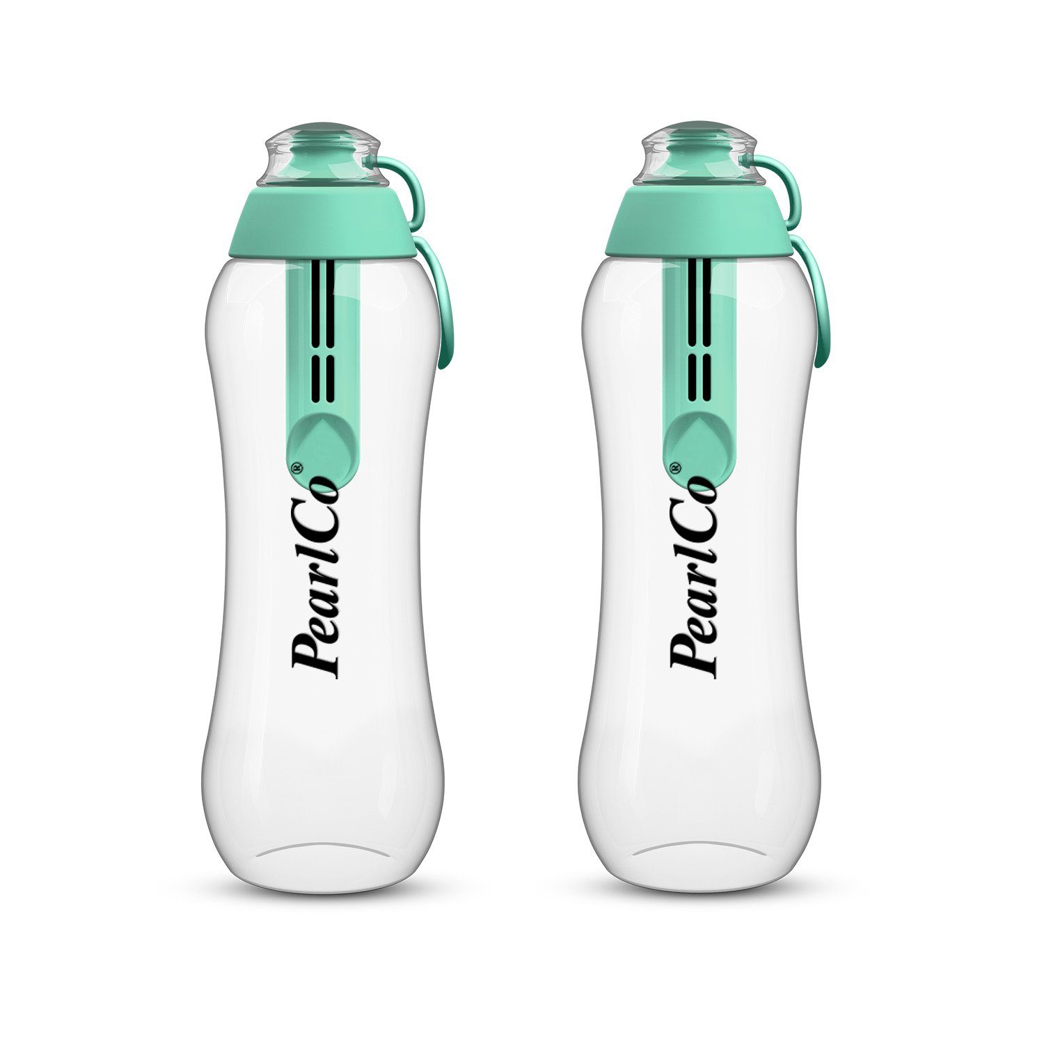 Trinkflasche Trinkflaschen Zwei mit PearlCo mint Liter Filter 0,5
