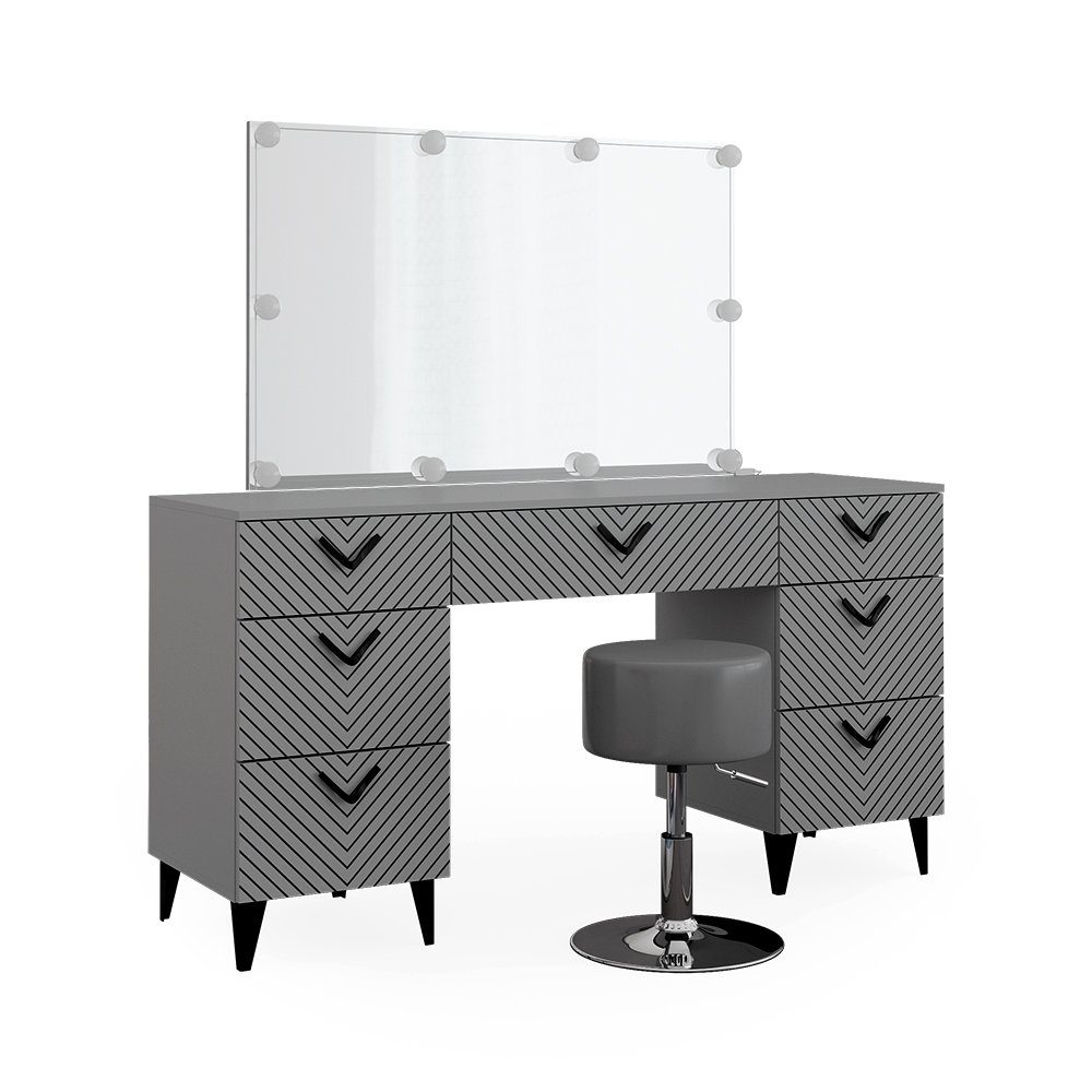 Vicco Schminktisch Anett, Grau, 150 cm günstig online kaufen