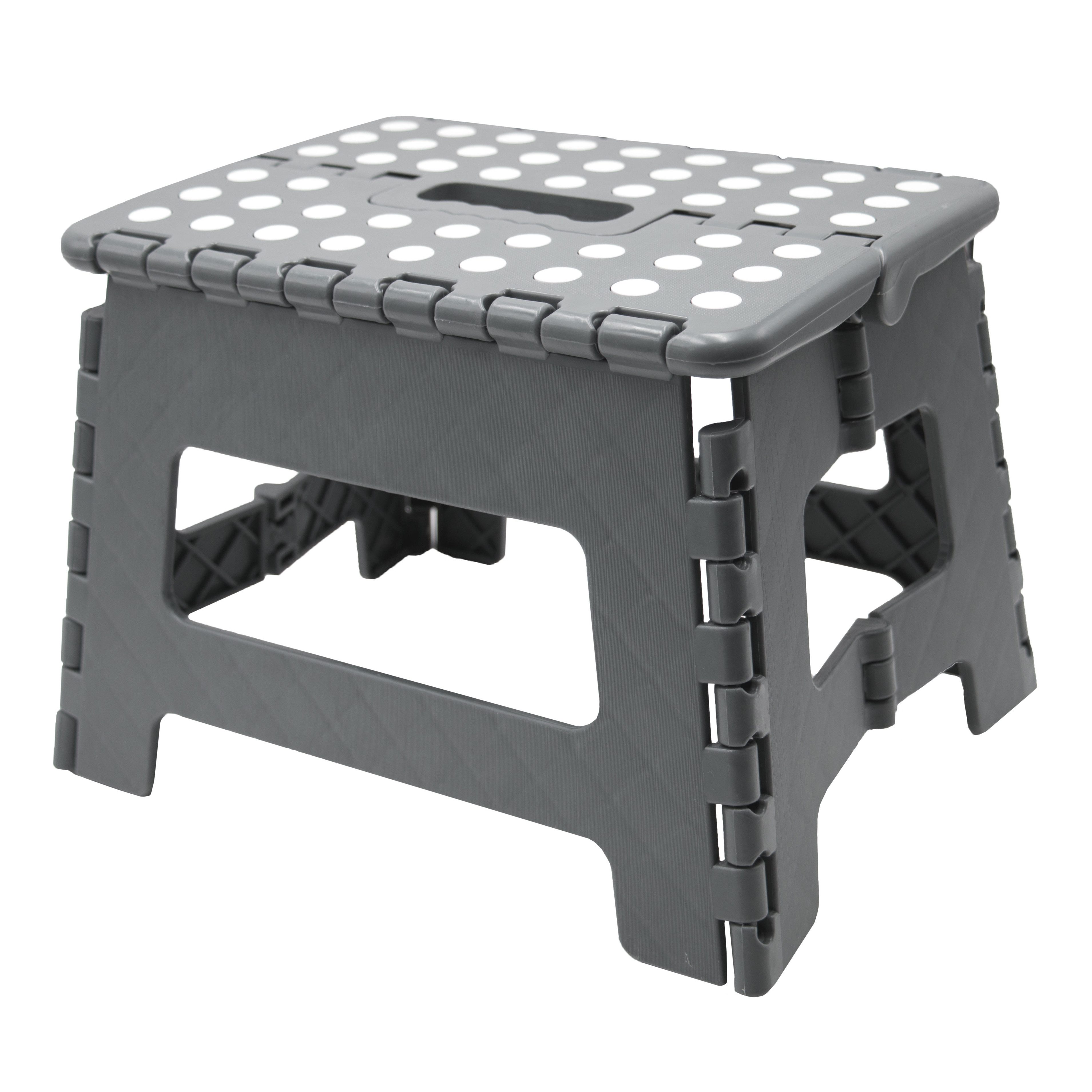 ZOLLNER Tritthocker, 100% Kunststoff, bis ca. 120 kg belastbar, Antirutschnoppen