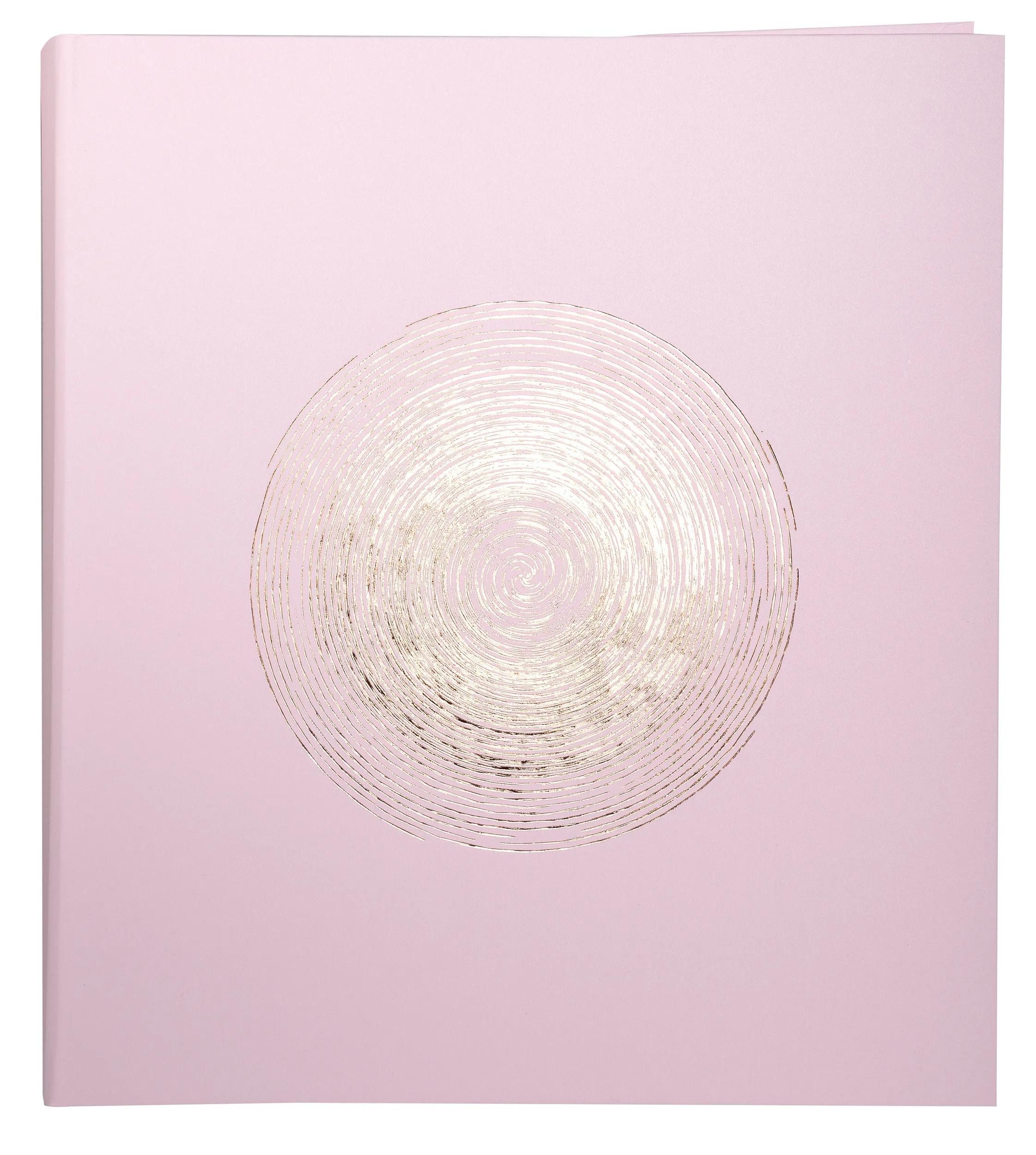 EXACOMPTA Fotoalbum Fotoalbum 60 Seiten weiß, 29x32cm, Ellipse grau - Rosa - 16264E, Fotoalben Erinnerung
