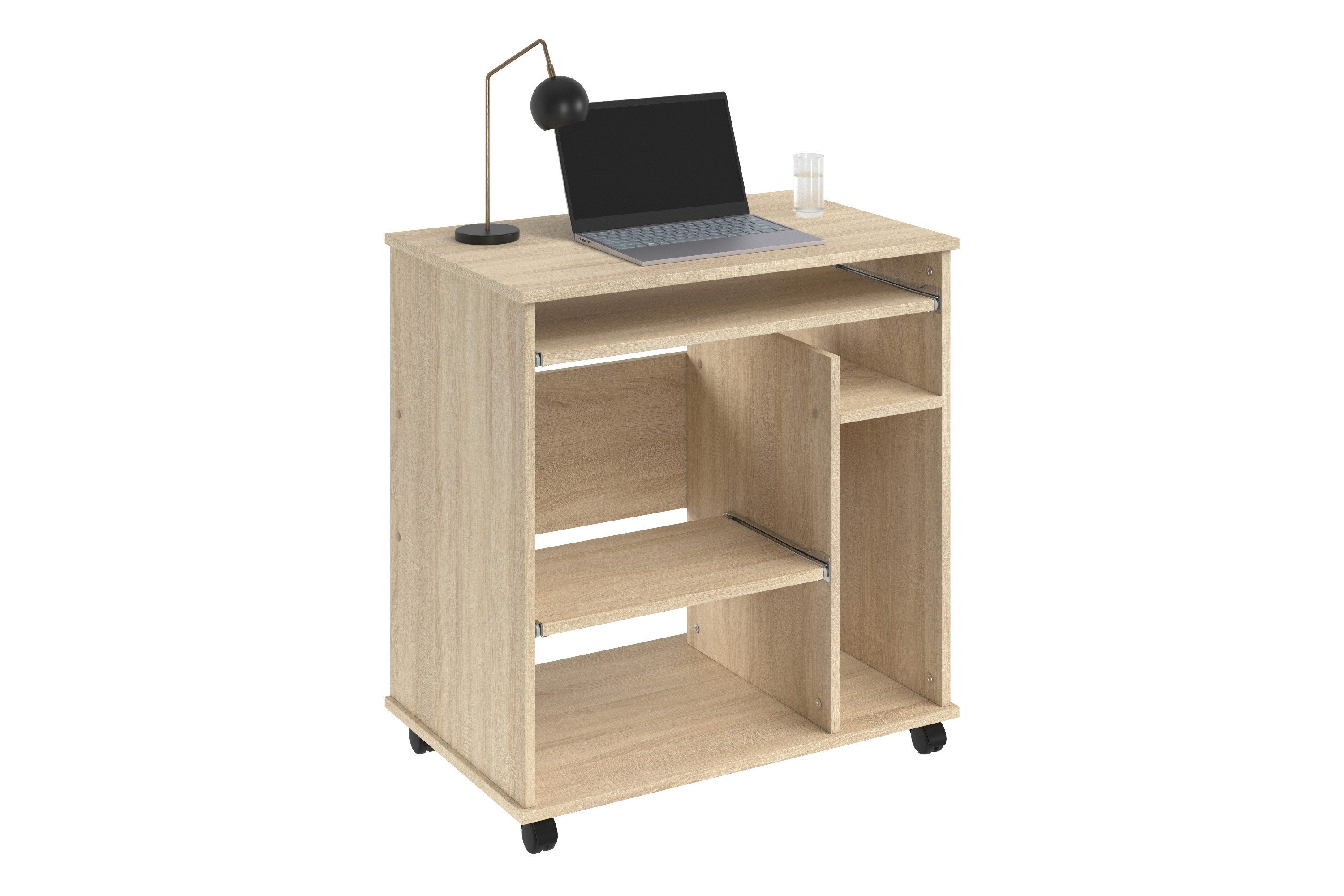 VOGL Möbelfabrik Computertisch Compi, PC-Tisch mit Tastaturauszug, platzsparend, Breite 72 oder 90 cm