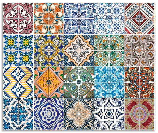 Artland Küchenrückwand »Gemusterte Keramikfliesen«, (1-tlg