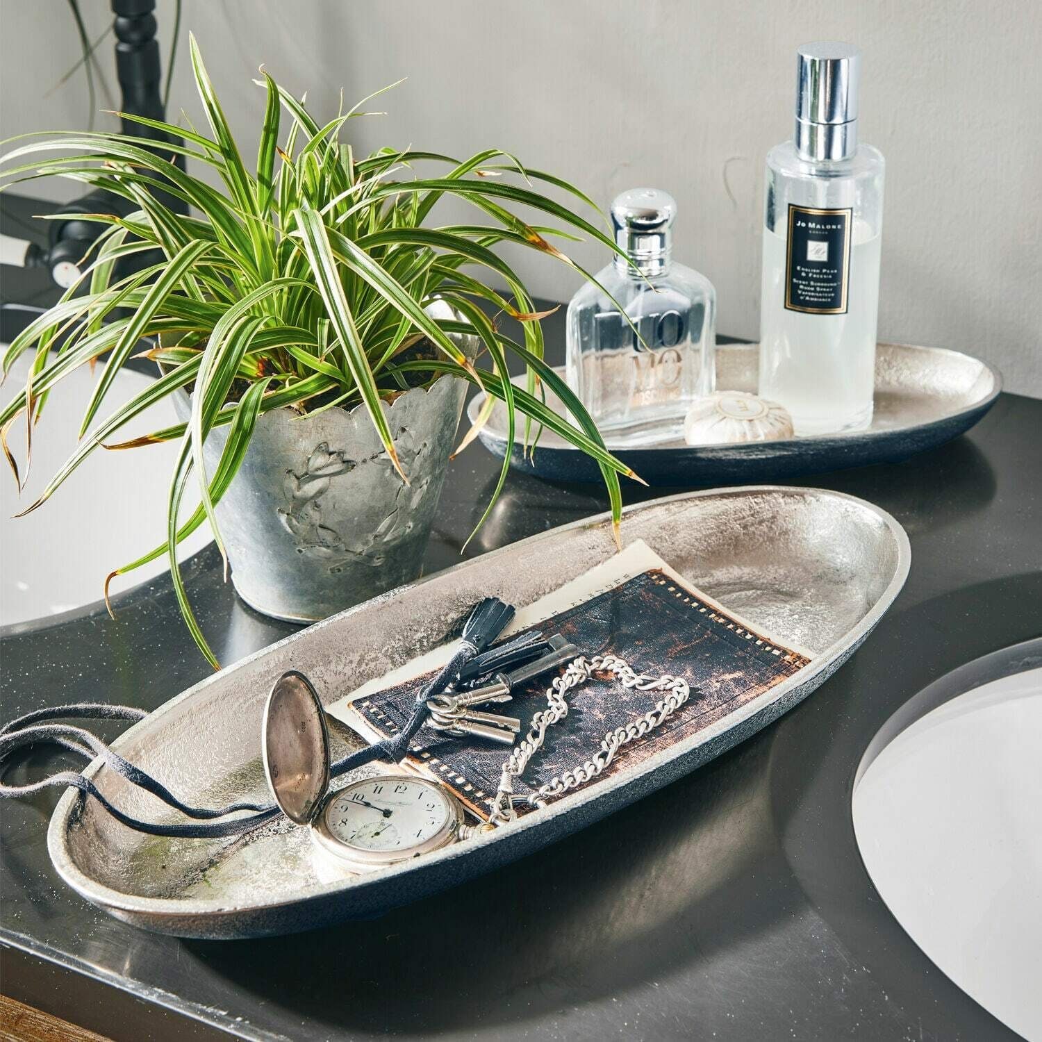 Mirabeau Dekoschale Schalen 2er Set Marné antiksilber günstig online kaufen