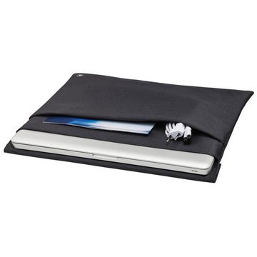 Hama Laptoptasche Notebook-Tasche Sleeve Slide Case Schutz-Hülle, für Laptop 15" 15,4" 15,6" Zoll gepolstert + Vordertasche für Zubehör