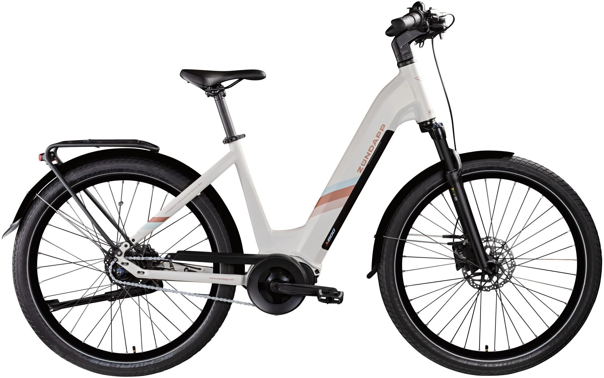 Zündapp E-Bike Cityrad X800, 7 Gang, Nabenschaltung, Mittelmotor, 550 Wh, Pedelec, Elektrofahrrad für Damen und Herren