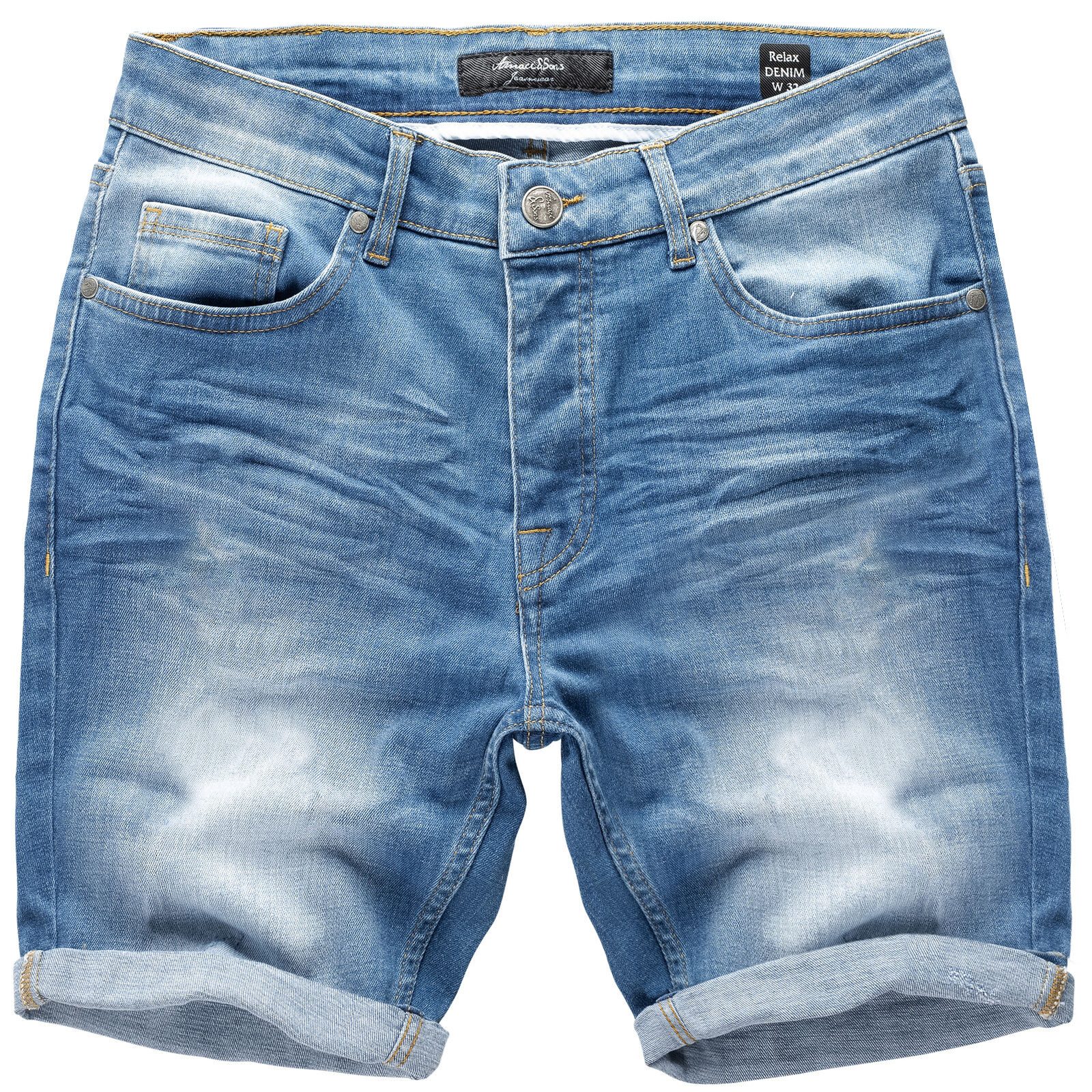 Amaci&Sons Jeansshorts MAYWOOD Jeansshort Herren Bermuda kurze Männer Hose Regular Fit