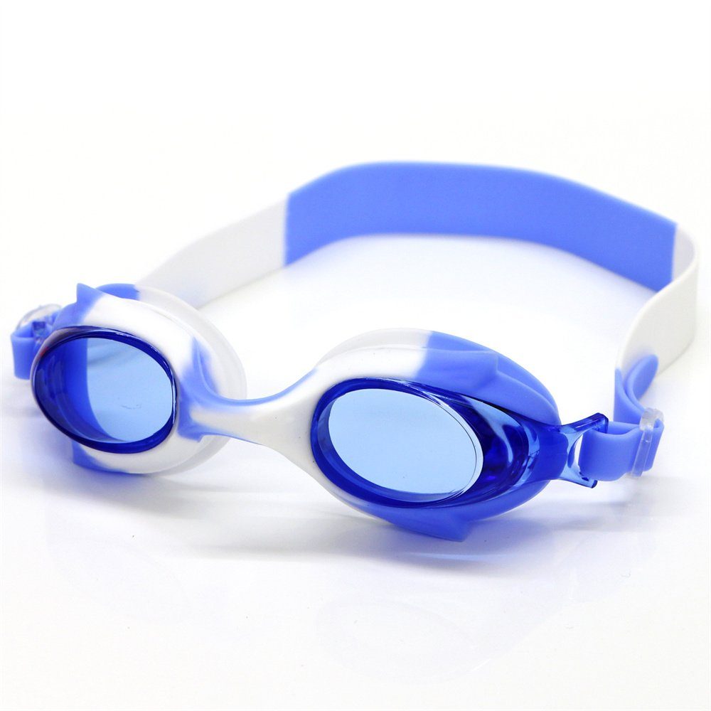 Dsen Schwimmbrille Schwimmbrille für Kinde,Anti-UV-Schwimmbrille, mit Brillenetui Blau