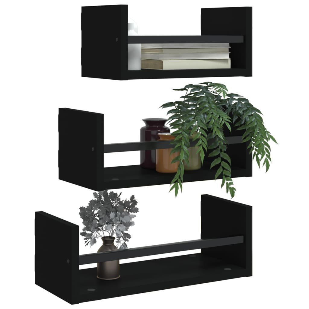 vidaXL Regal 3-tlg. Wandregal-Set mit Stangen günstig online kaufen