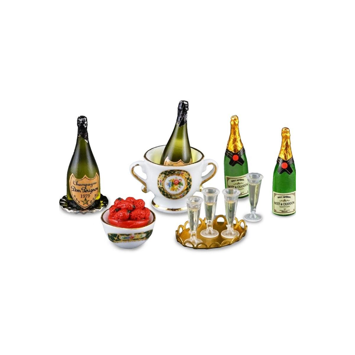 - Champagnerfrühstück, Miniatur Reutter Porzellan Dekofigur 001.892/6