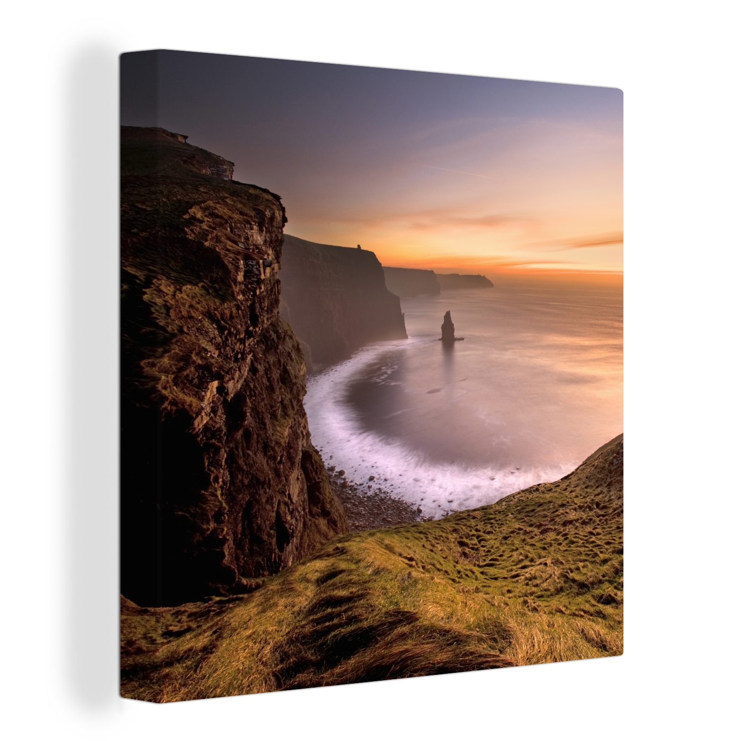 OneMillionCanvasses® Leinwandbild 8 km lange Cliffs of Moher in Irland, (1 St), Leinwand Bilder für Wohnzimmer Schlafzimmer