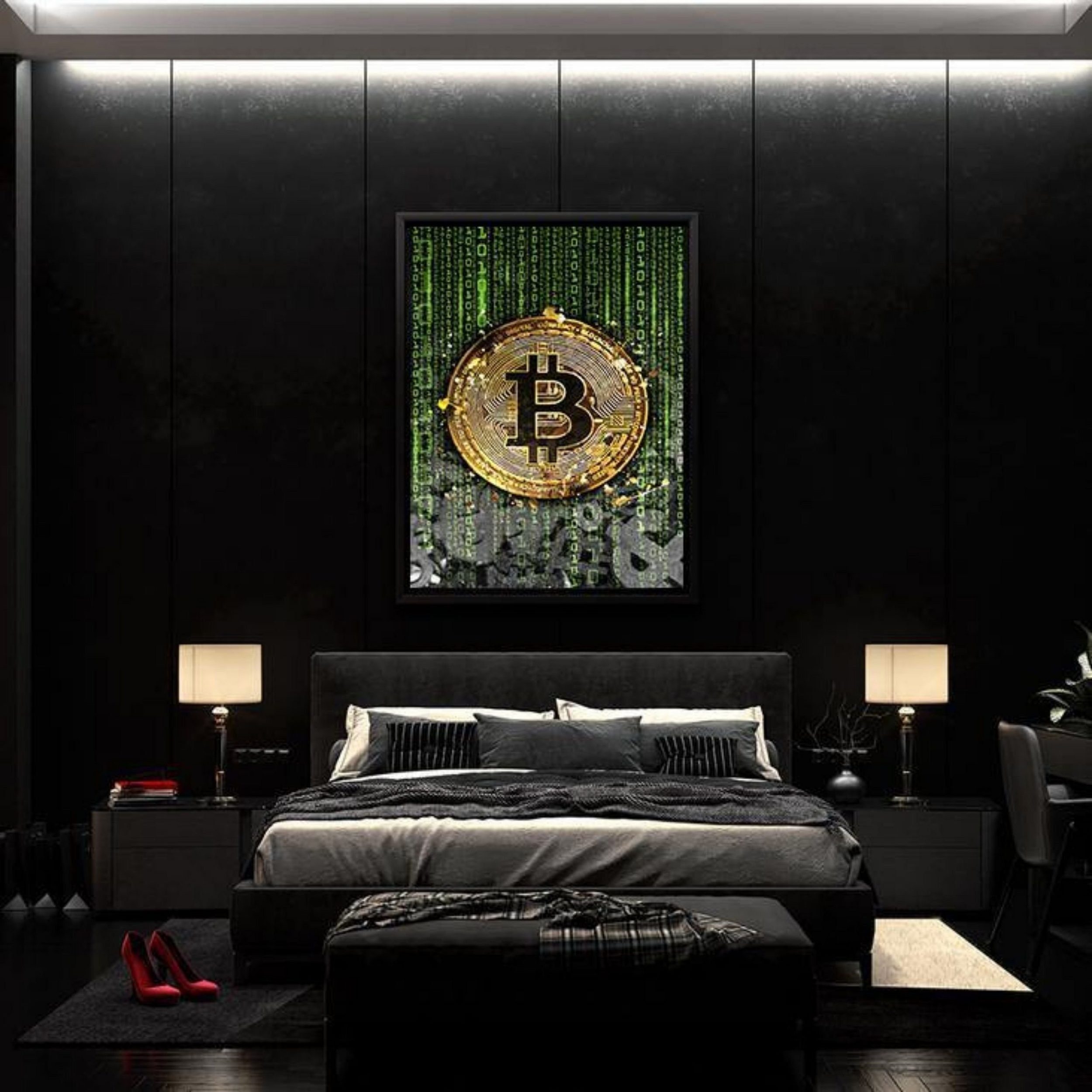 Hustling Sharks Leinwandbild Premium Kunstdruck als günstig online kaufen