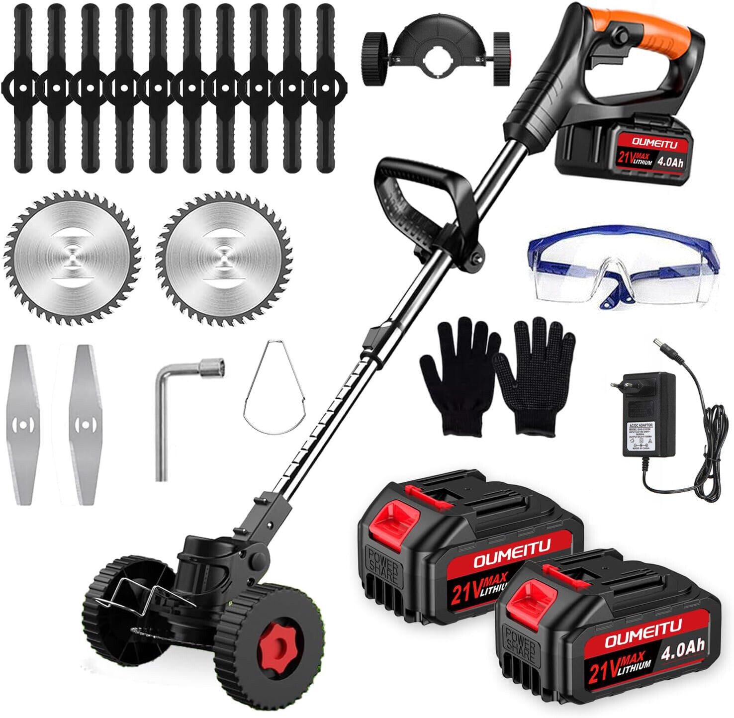 ZREE Akku-Rasentrimmer 3-in-1 Elektrischer Akku Motorsense günstig online kaufen
