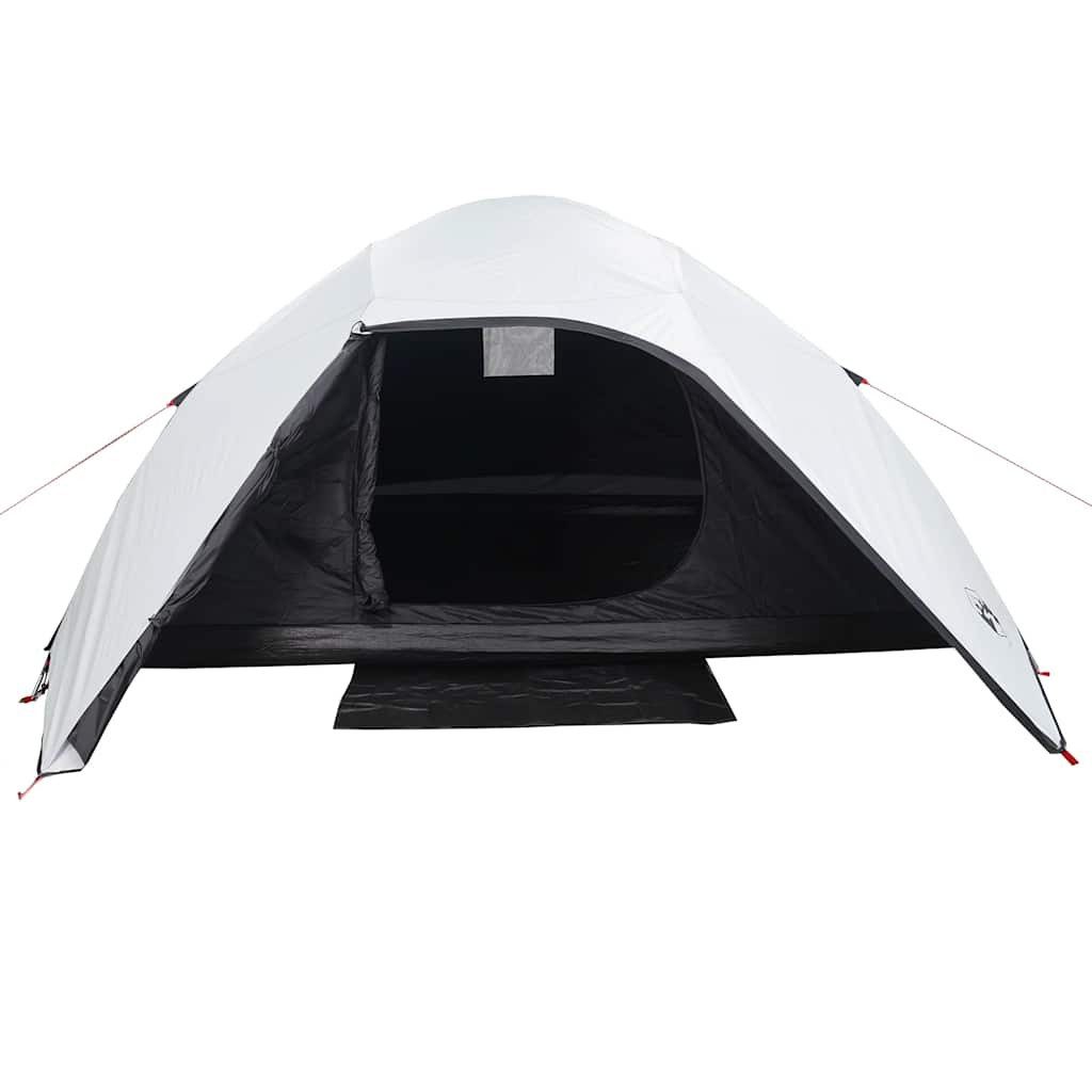 vidaXL Kuppelzelt Kuppel-Campingzelt 4 Personen Weiß Dunkel Wasserdicht, (1 tlg)