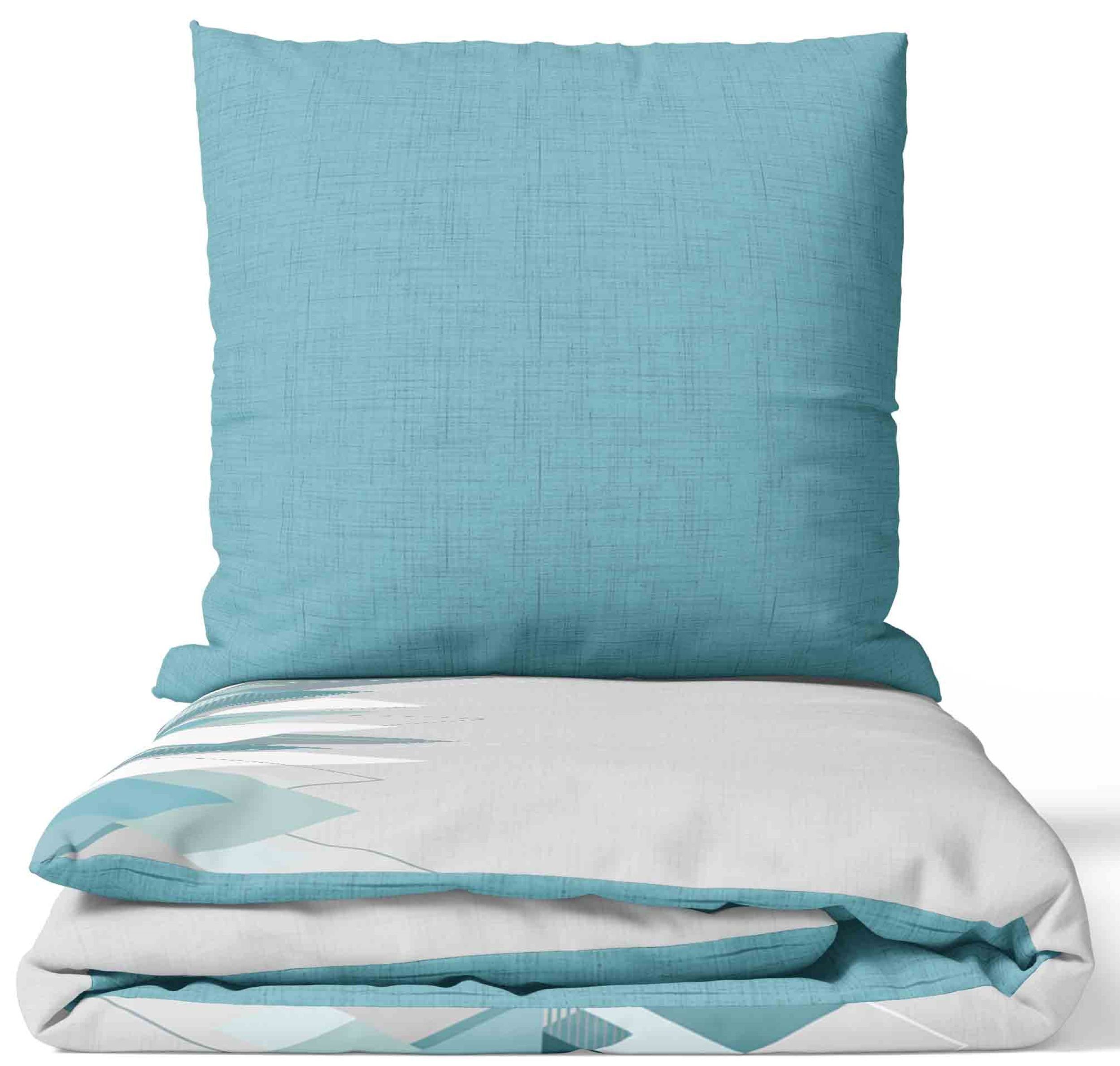 Leonado Vicenti Bettwäsche Baumwolle 135x200, 155x220, 200x200 oder 200x220, Renforcé, 2 teilig, Wendebettwäsche meliert mit Reißverschluss