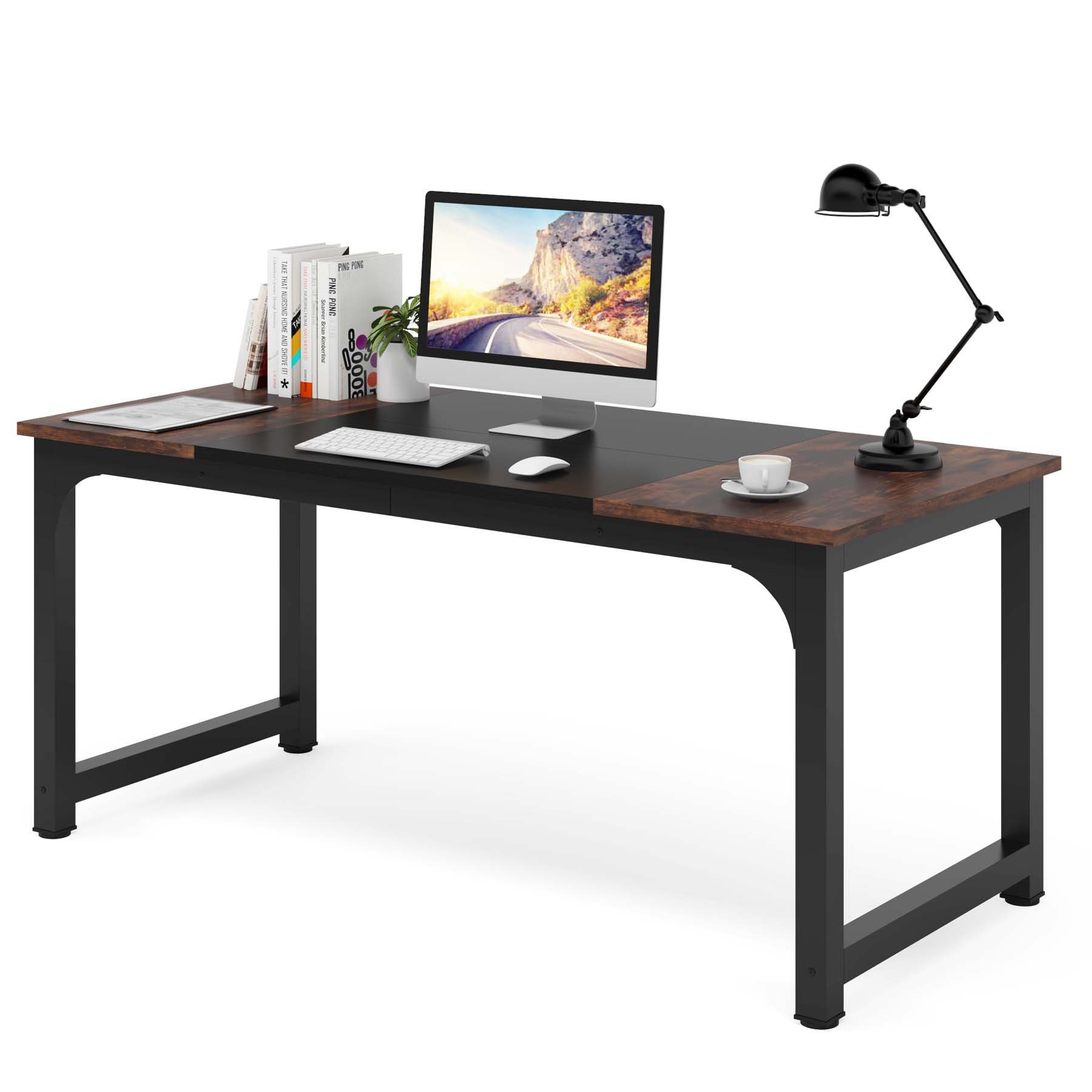 Tribesigns Schreibtisch Computertisch 160/180 cm, einfacher günstig online kaufen