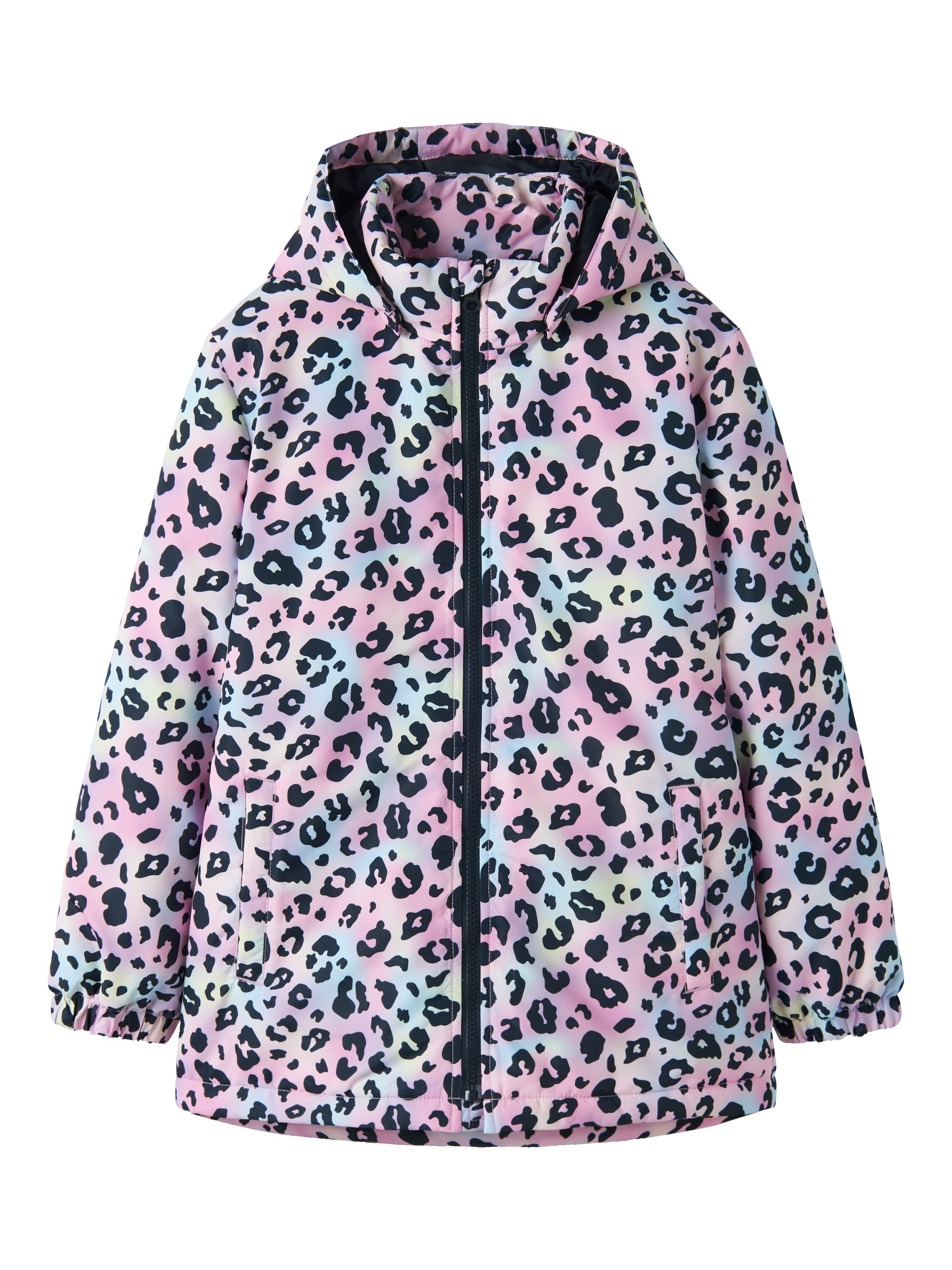 Name It Outdoorjacke NKFMAXI JACKET PA AOP NOOS Kunstfaser, reflektierendes Detail, wasserabweisend