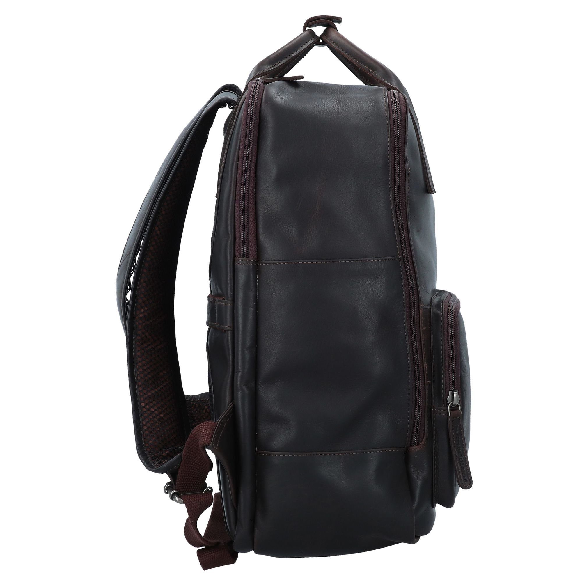 Pull Leder Laptoprucksack Brand Wax Chesterfield braun Up, The