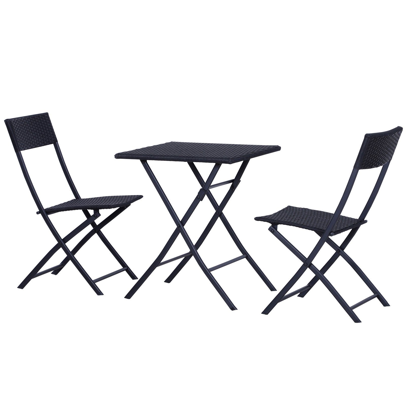 Outsunny Gartenlounge-Set mit 2 Stühle, Tisch, günstig online kaufen