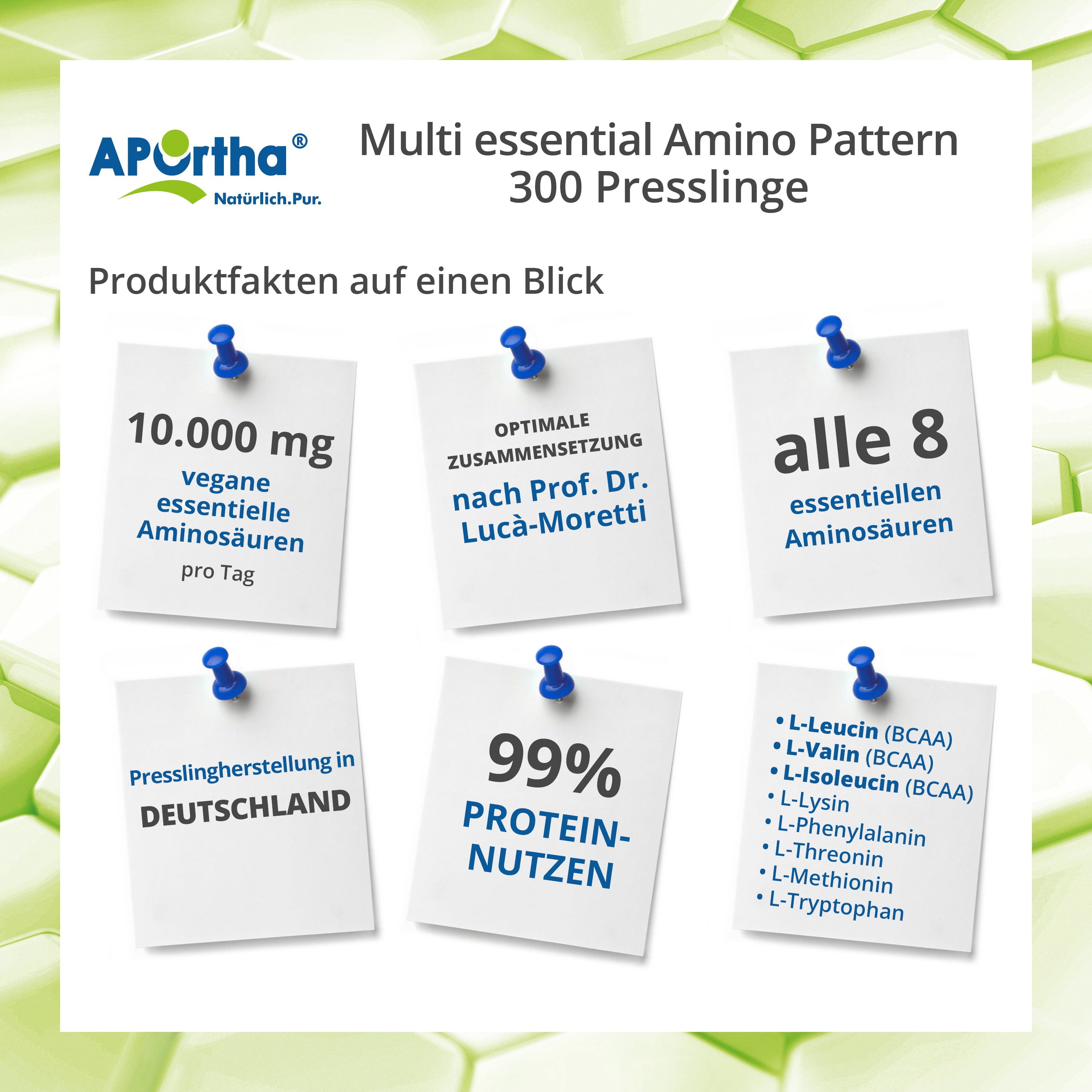 APOrtha APOrtha® Multi essential Amino Pattern - 300 vegane Presslinge Tabletten, 334 g