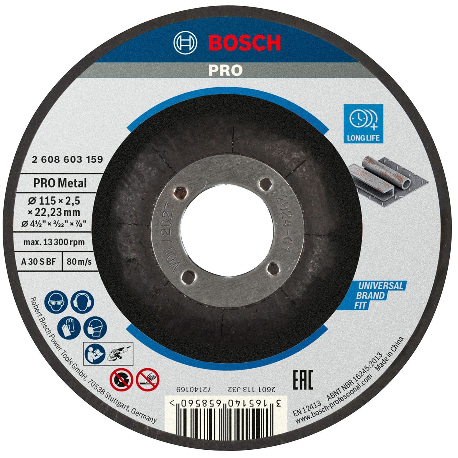 BOSCH Trennscheibe Bosch PRO Metal Trennscheibe 115 x 2,5 x 22,23 mm - 2608603159