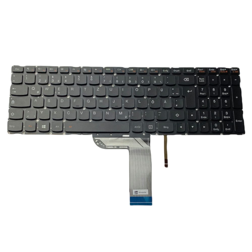 Trade-Shop Ersatz passend für Lenovo Yoga 500-15 500-15IBD 500-15ISK 500-15IHW Tastatur (Tasten: Deutsch, QWERTZ / Farbe: Schwarz / mit Hintergrundbeleuchtung)