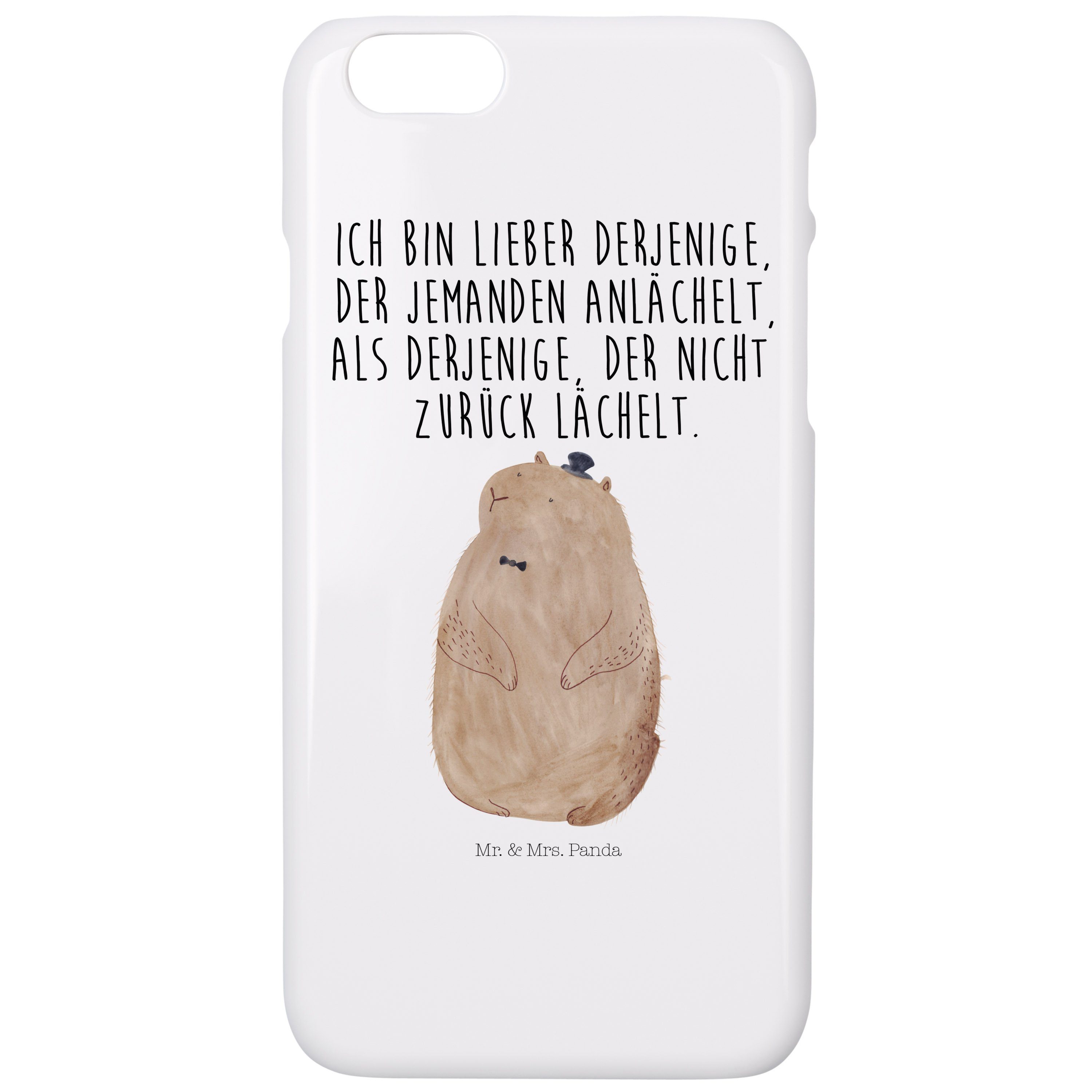 Mr. & Mrs. Panda Handyhülle »Murmeltier Weiß Geschenk, Anstand