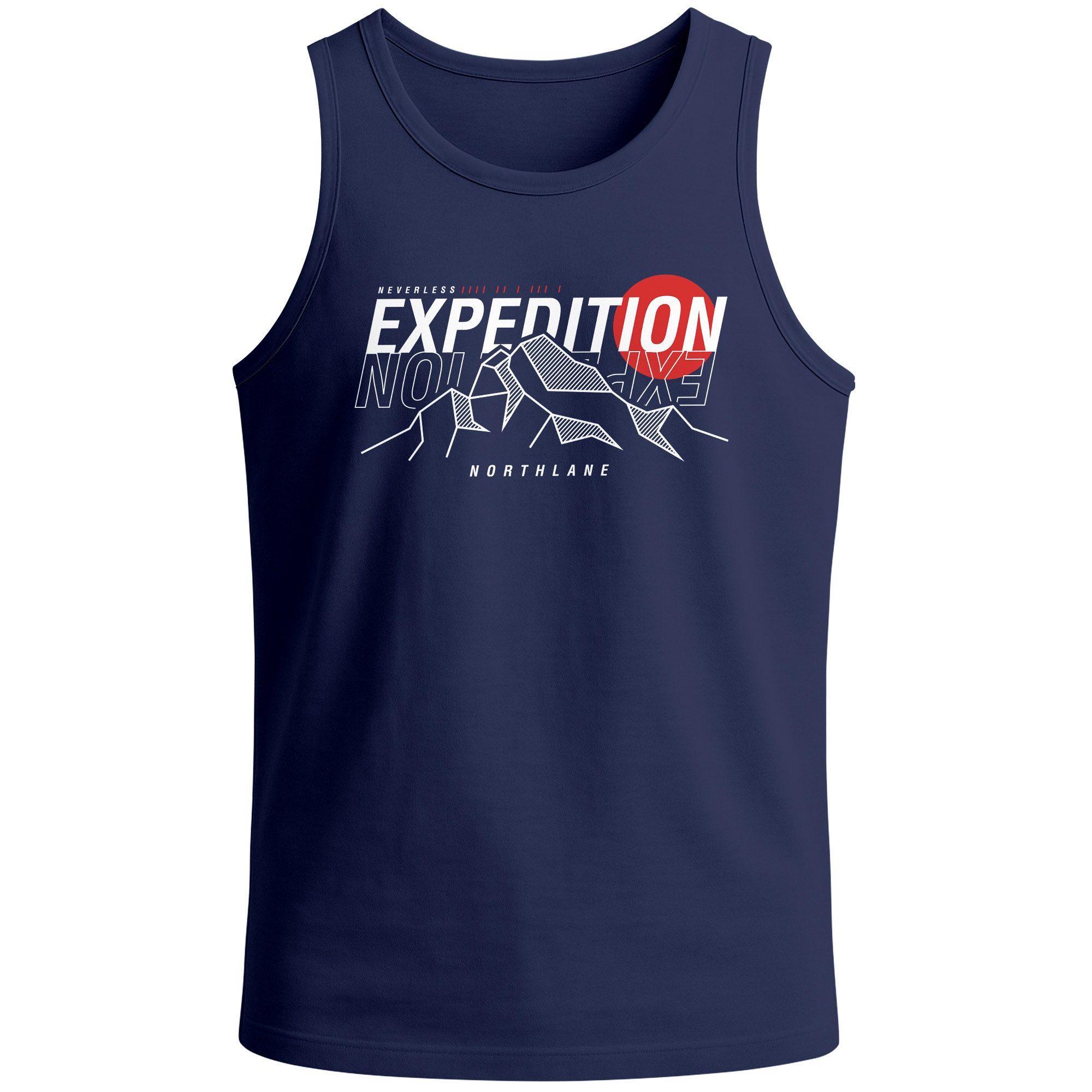 Neverless Tanktop Herren Tank-Top mitt Print Expedition Adventure Berge Wandern Outdoor mit Print
