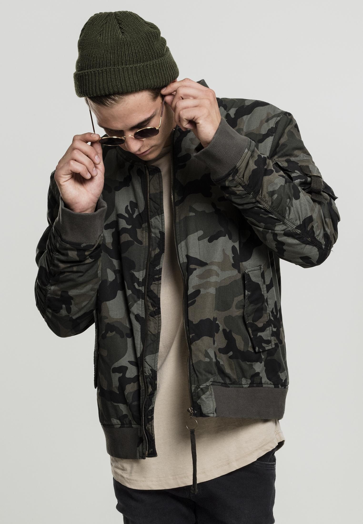 URBAN CLASSICS Outdoorjacke Vintage Camo Cotton Bomber Jacket