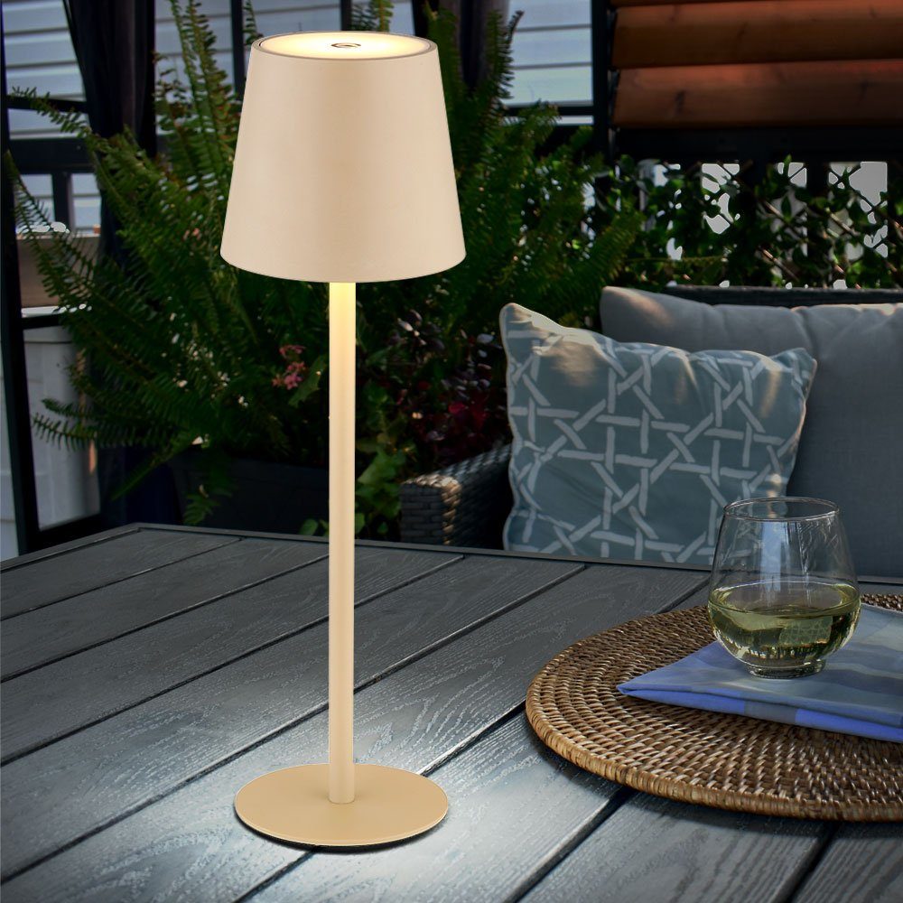 GLOBO LIGHTING LED Außen-Tischleuchte, LED-Leuchtmittel fest verbaut, Warmweiß, Tischlampe Außenleuchte dimmbar LED Tischleuchte Akku USB