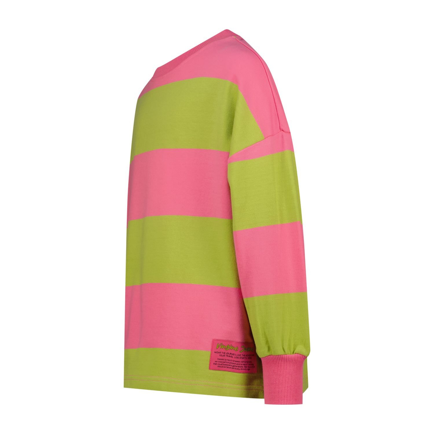Vingino Sweater Sweater mit Streifen und Rückenprint aus 100 % Baumwolle