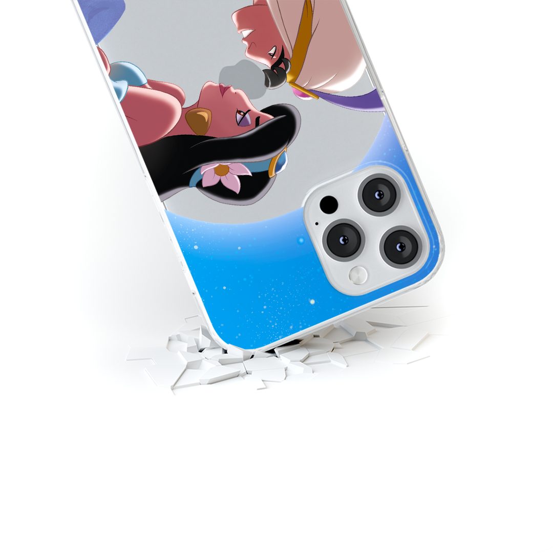 Disney Bumper Handyhülle Jasmin&Aladdin-001 Disney Partial Print Transparent