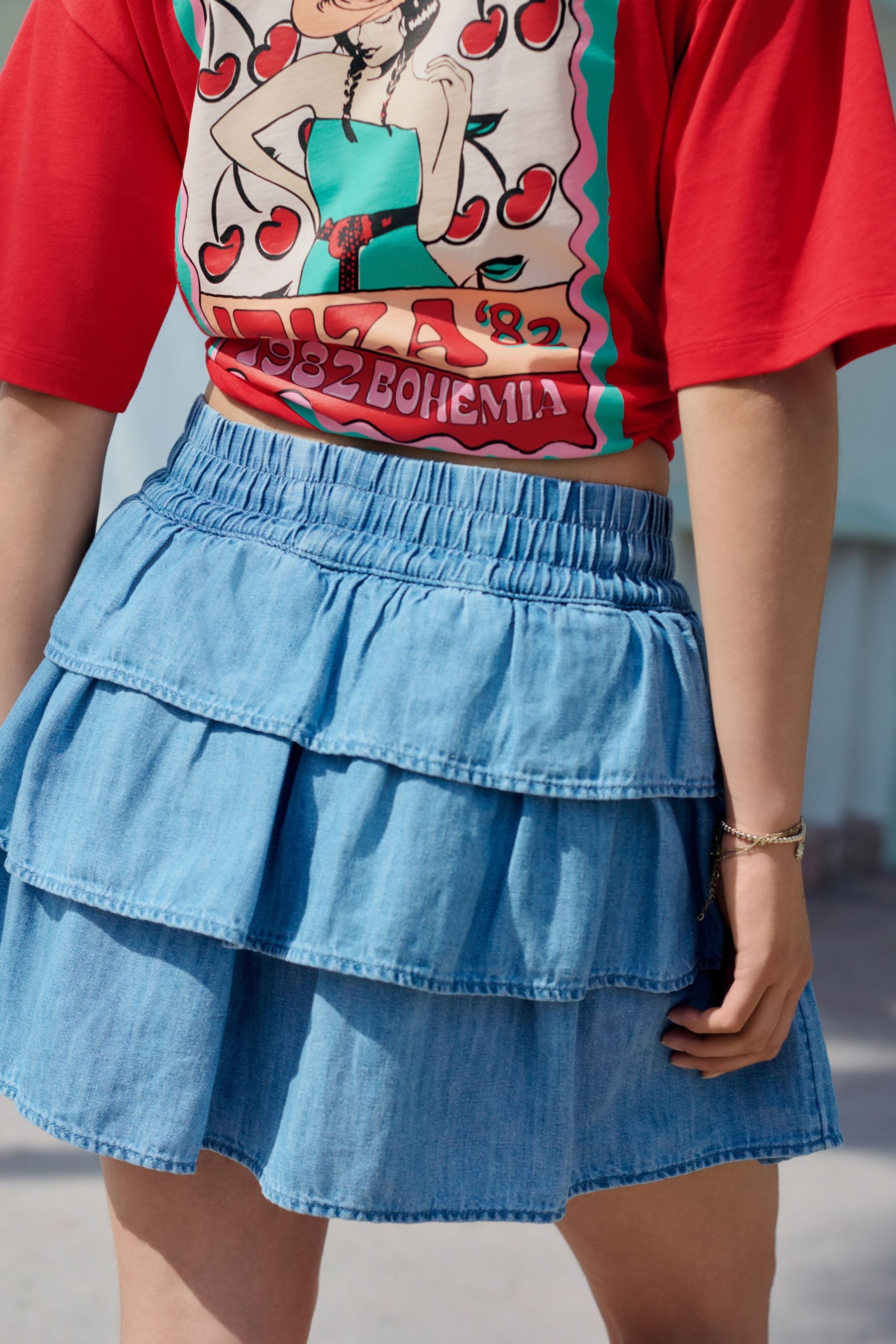 Next Jeansrock Leichter, gestufter Jeansrock (1-tlg) günstig online kaufen