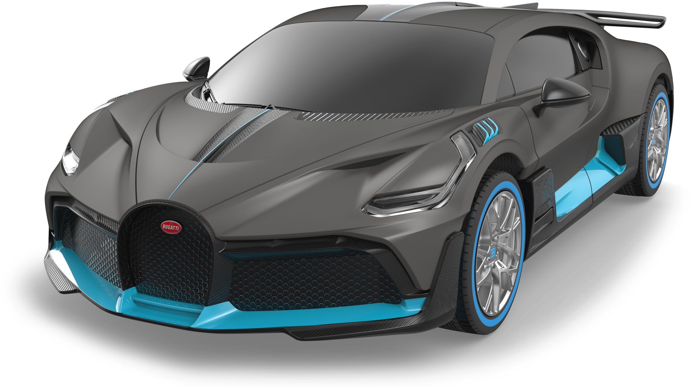 Jamara RC-Auto Bugatti DIVO 1:24, grau, 2,4GHz, offiziell lizenziert