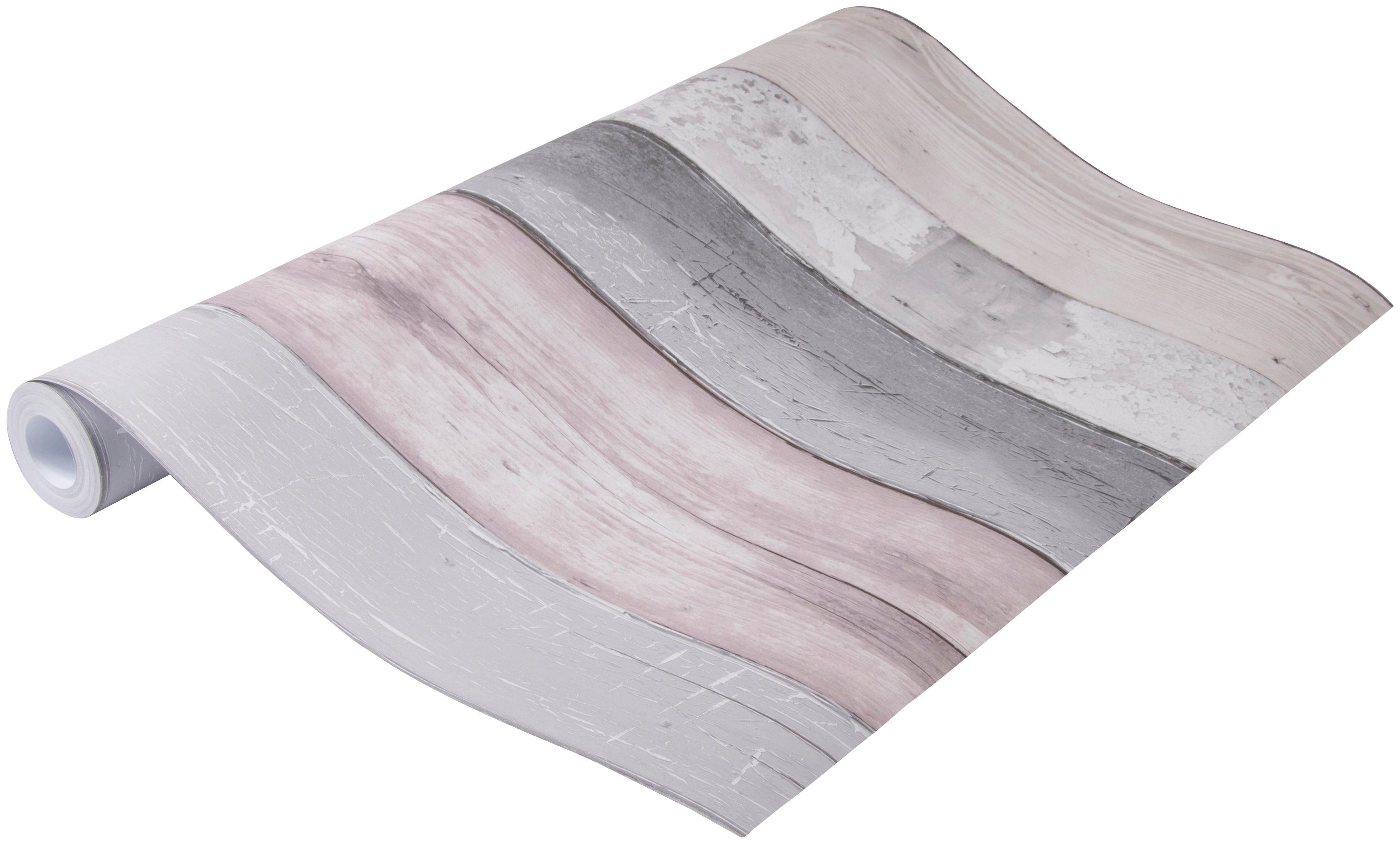 vtwonen Vliestapete Holzbohlen, glatt, Holz, (1 St), Grau - 10m x 52cm