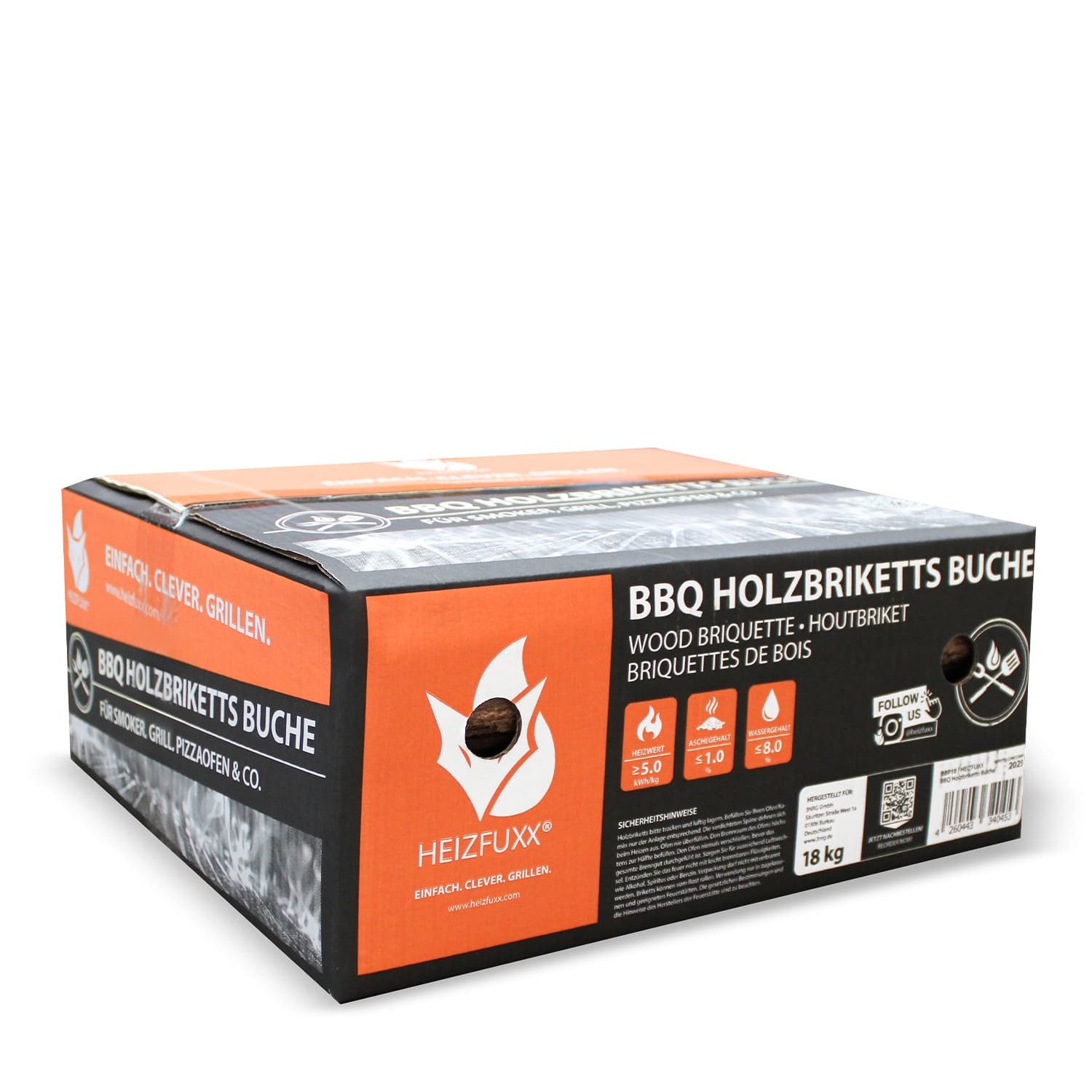 HEIZFUXX Holzbriketts BBQ-Buchenholzbriketts, 324 kg, (Palette, 18-St) – Bild 2 von 5